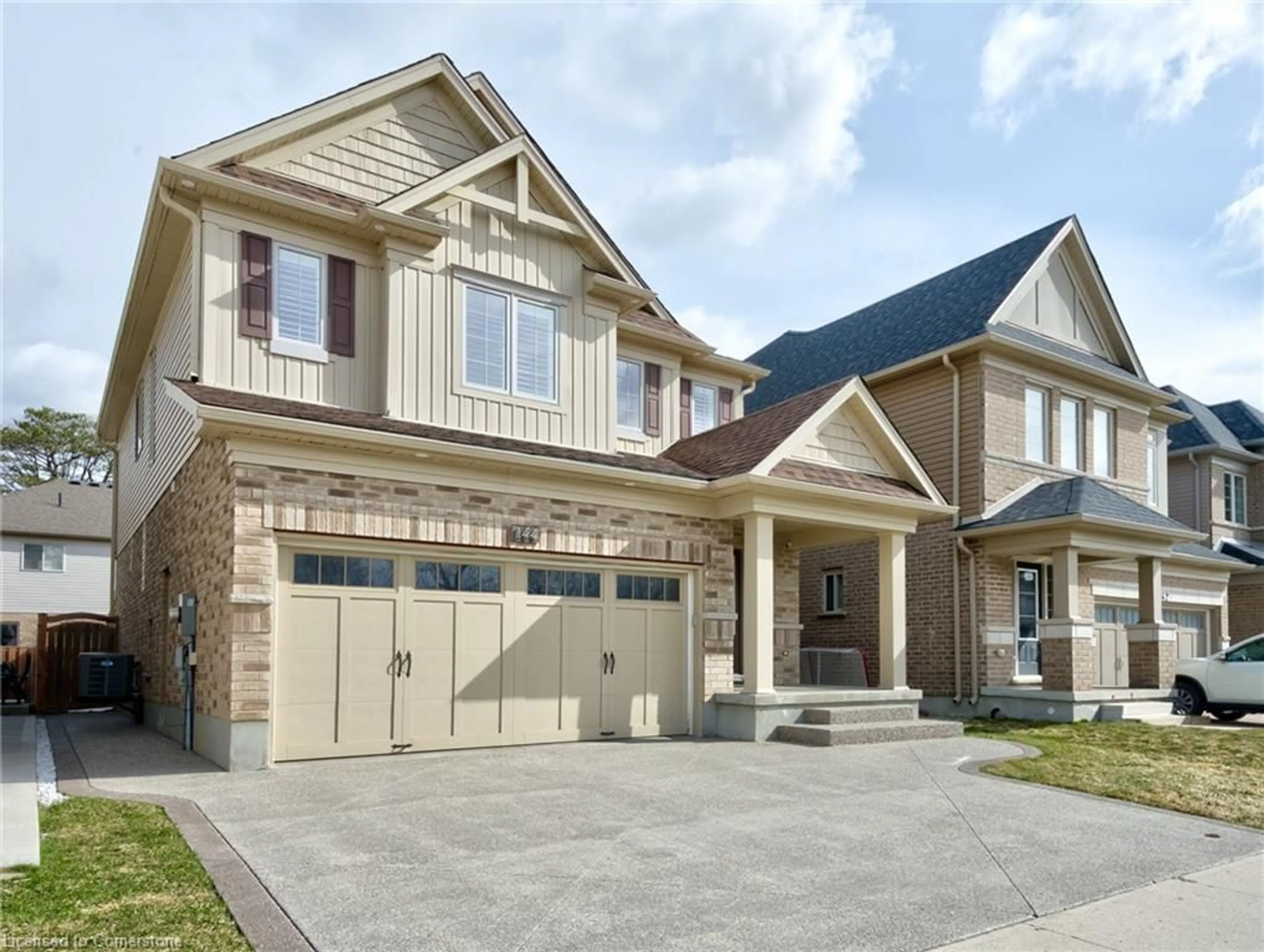 Home with brick exterior material, street for 144 Steeplechase Way, Waterloo Ontario N2K 0E5
