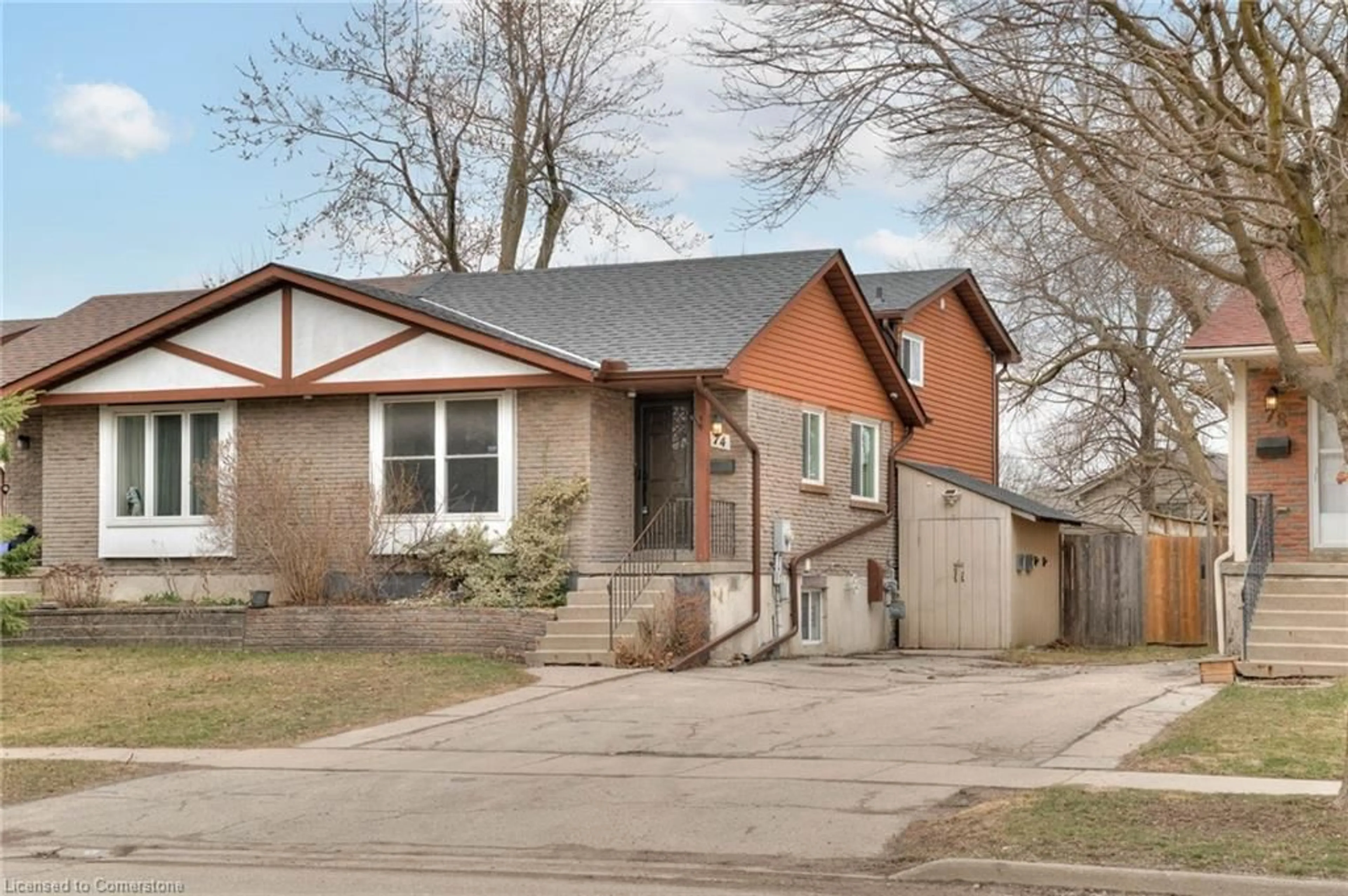 Home with brick exterior material, street for 74 Halifax Dr, Kitchener Ontario N2B 3K7