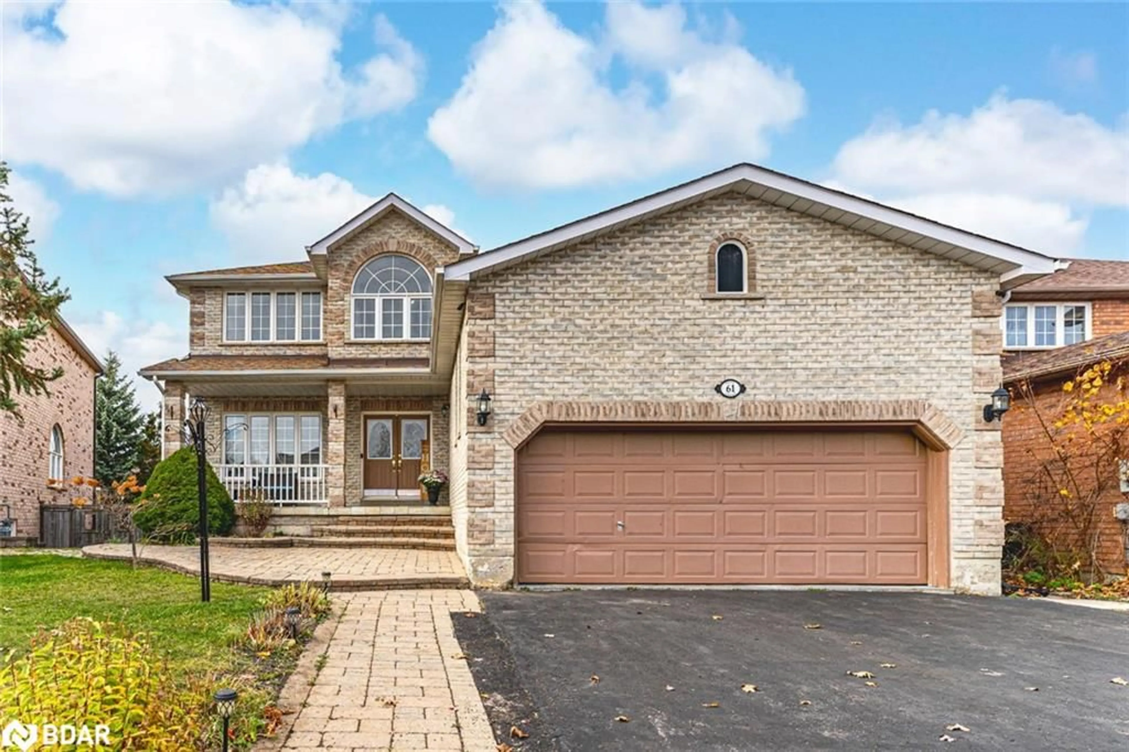 Home with brick exterior material, street for 61 Carley Cres, Barrie Ontario L4N 0M8