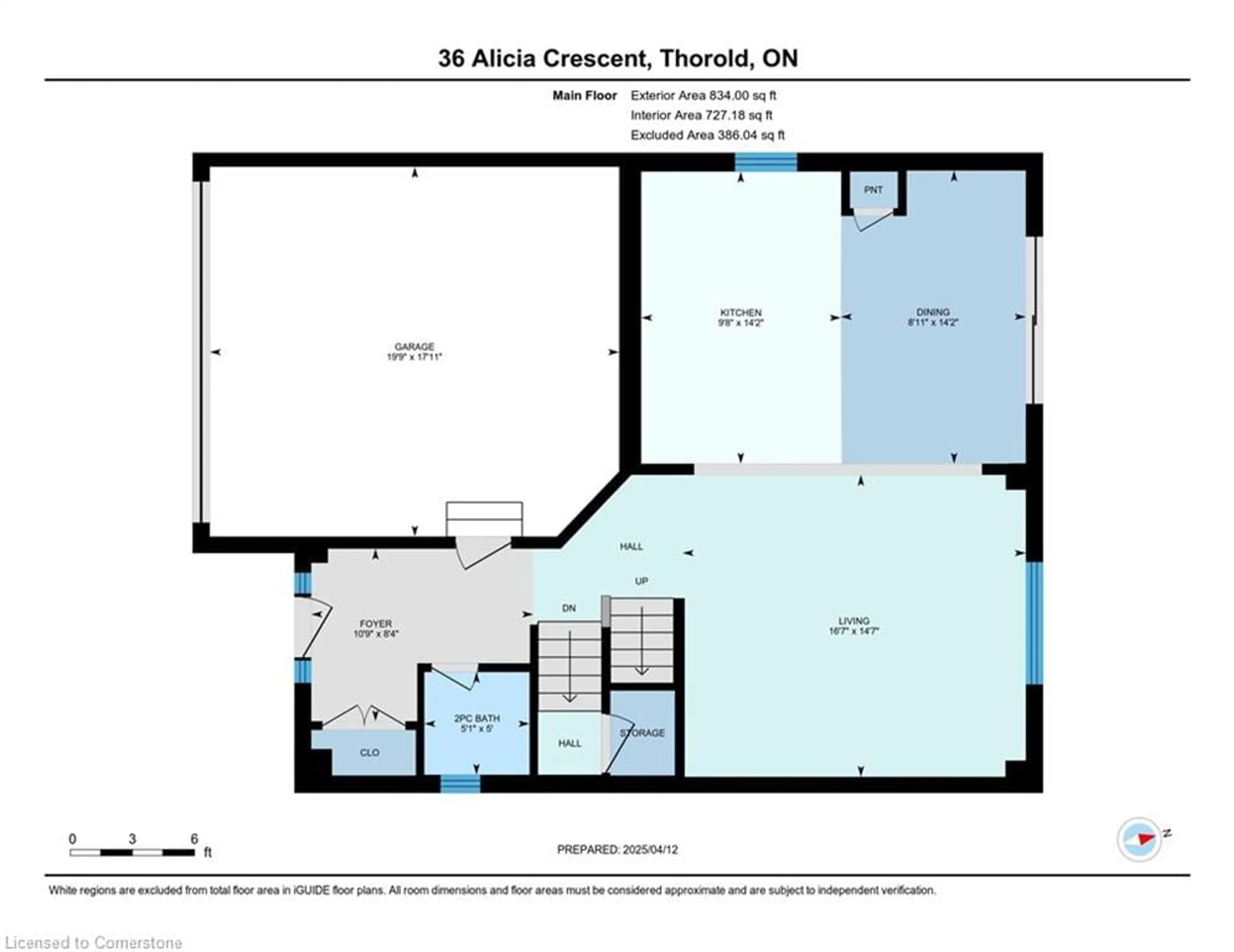 Floor plan for 36 Alicia Crescent, Thorold Ontario L3C 7M5