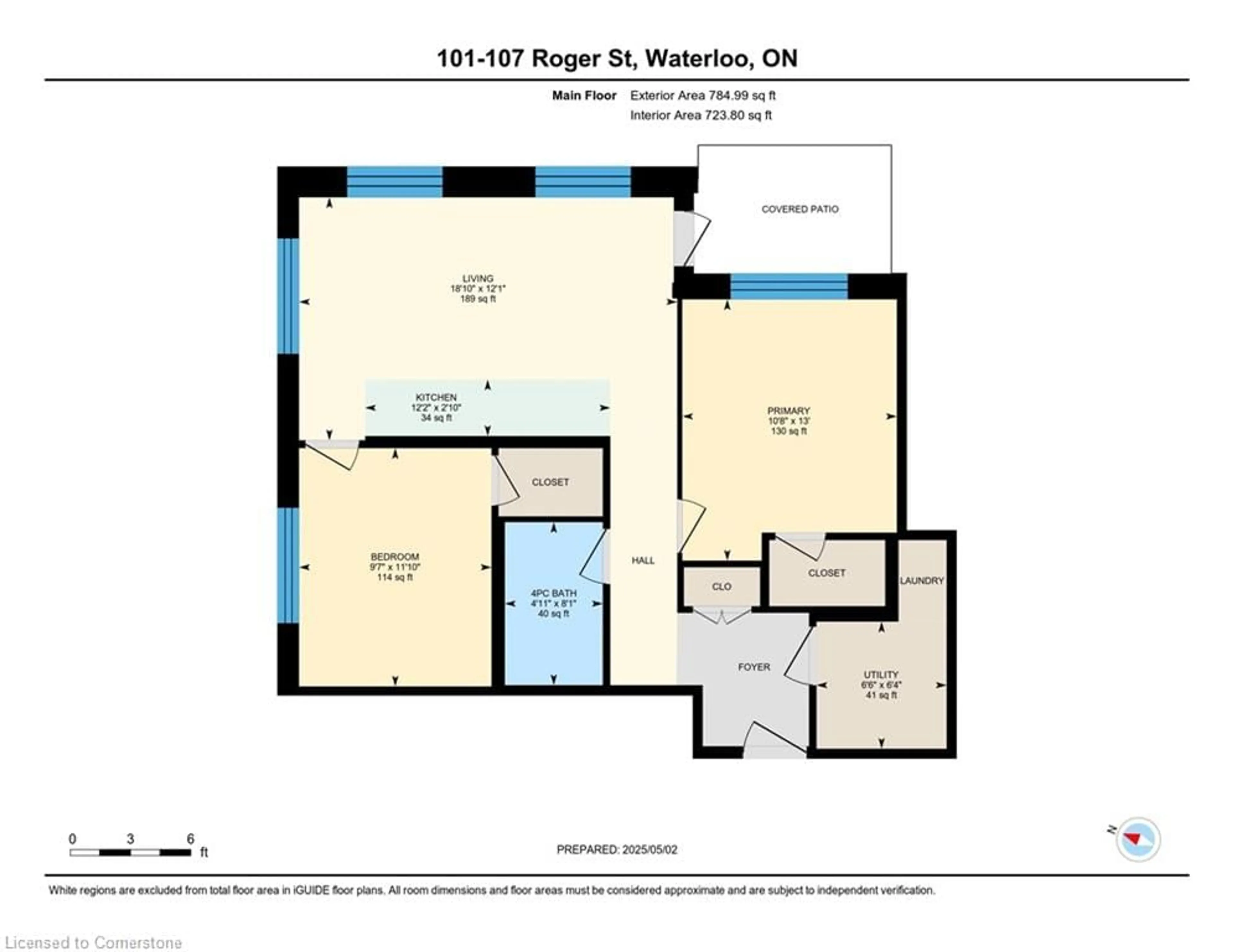 Floor plan for 107 Roger St #101, Waterloo Ontario N2J 0G3