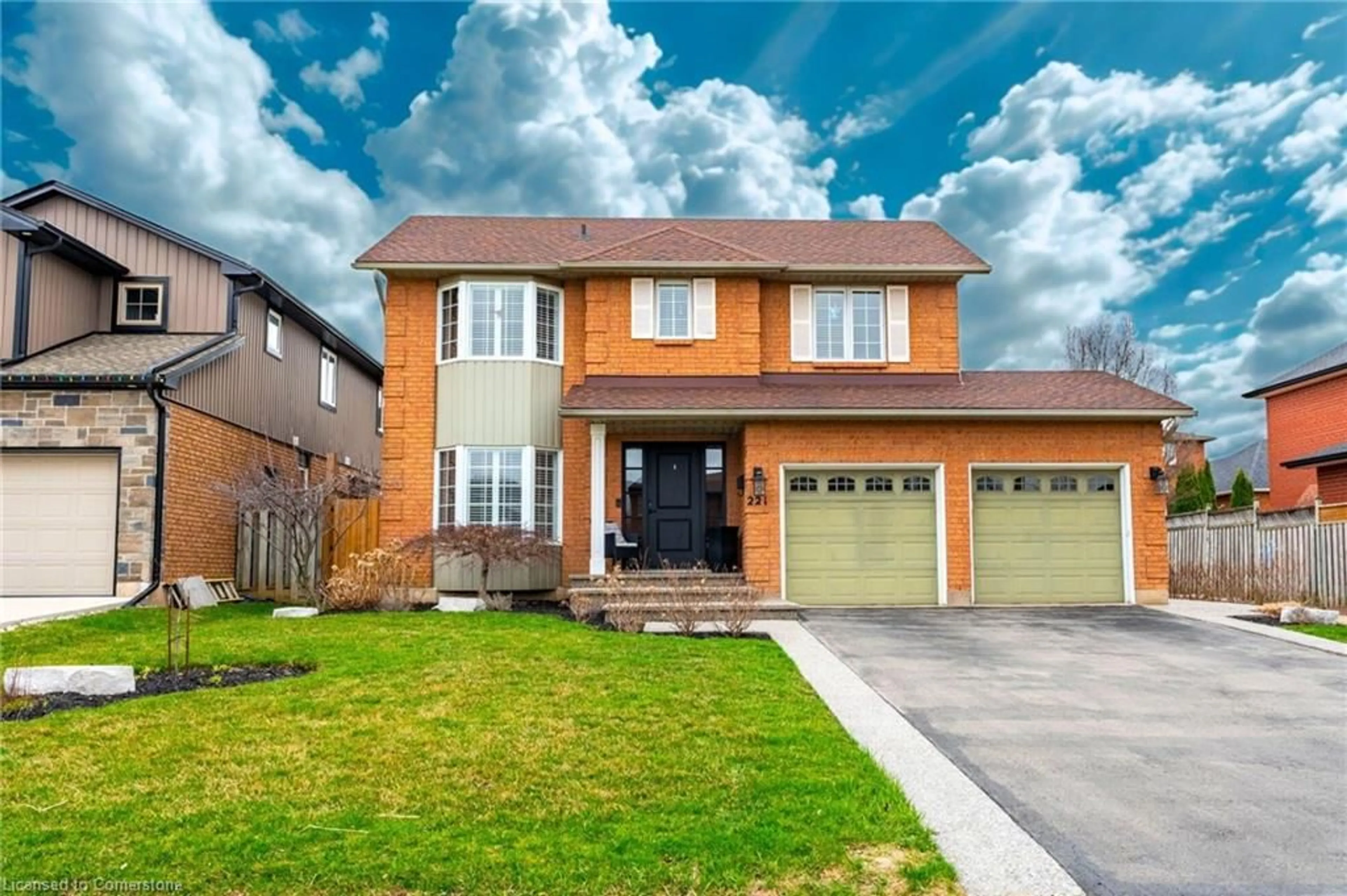 Home with brick exterior material, street for 221 Homebrook Dr, Mount Hope Ontario L0R 1W0