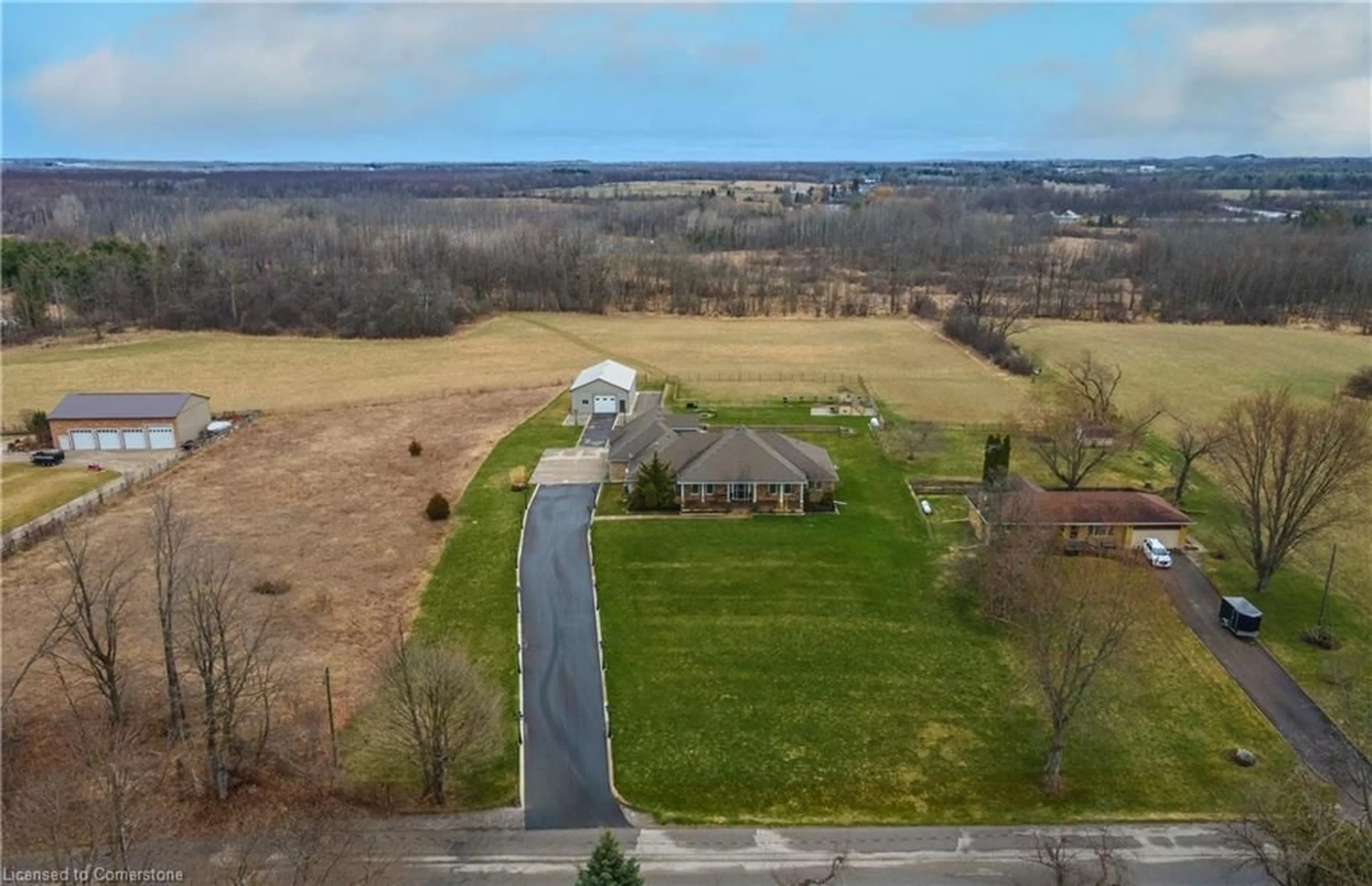 A pic from outside/outdoor area/front of a property/back of a property/a pic from drone, water/lake/river/ocean view for 1794 Seaton Rd, Cambridge Ontario N1R 5S2