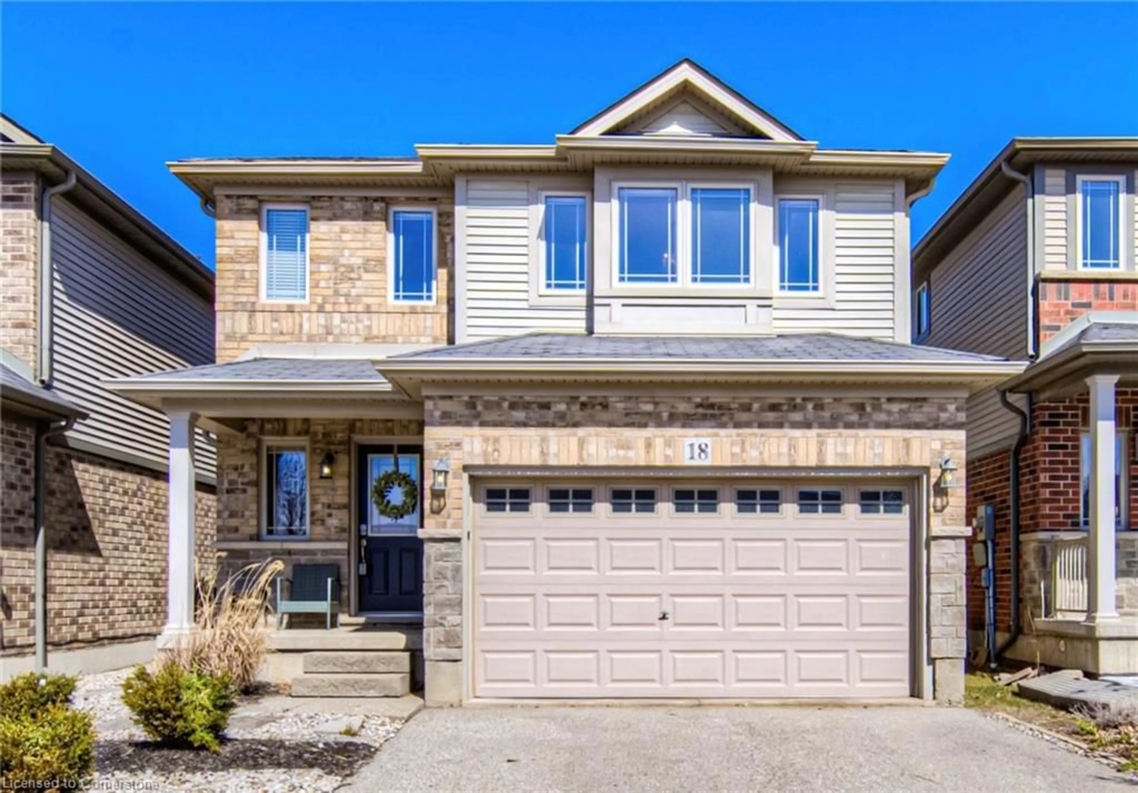 Home with brick exterior material, street for 18 Creek Ridge St, Kitchener Ontario N2R 0B5