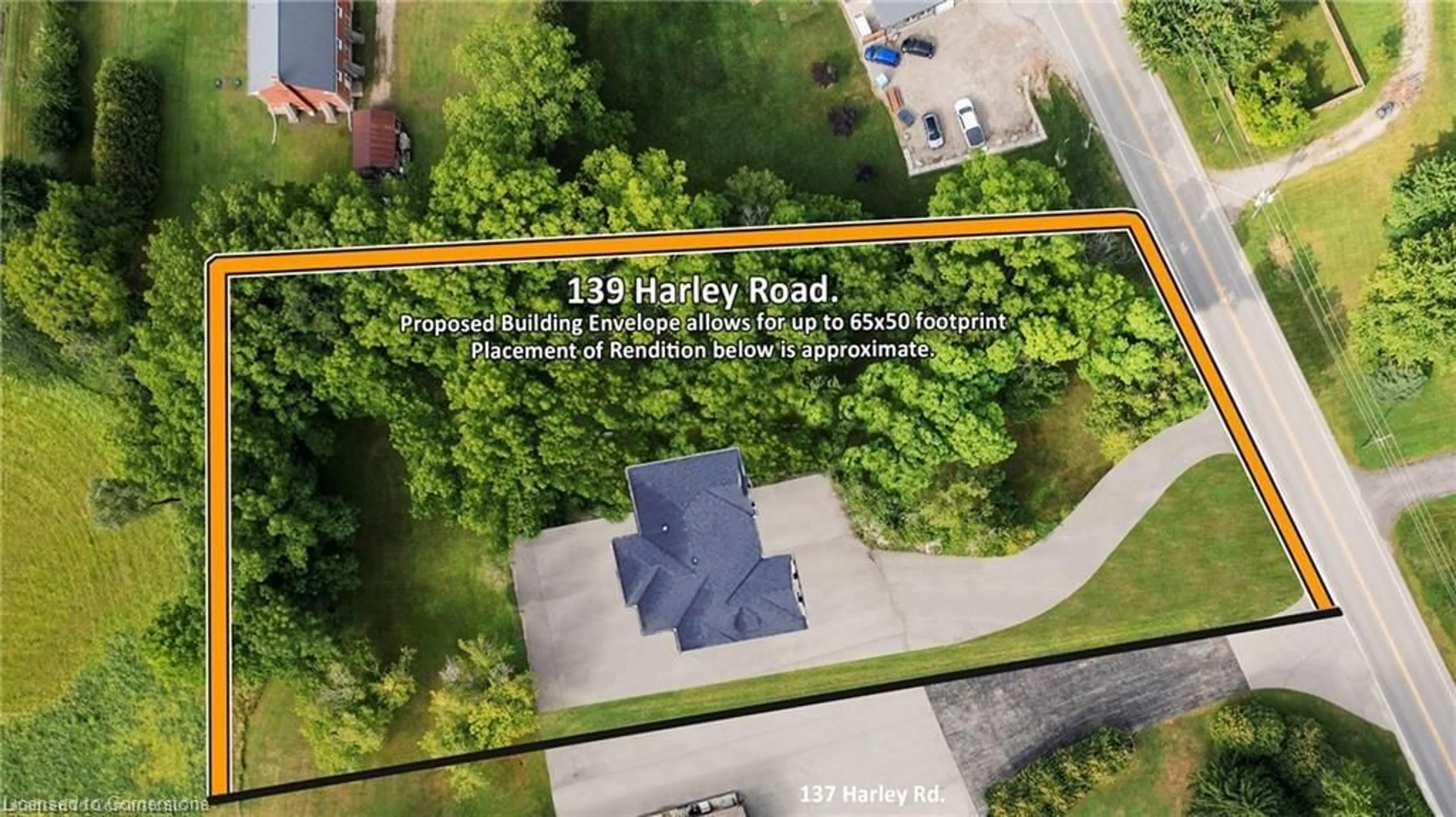 A pic from outside/outdoor area/front of a property/back of a property/a pic from drone, street for 139 Harley Rd, Harley Ontario N0E 1E0