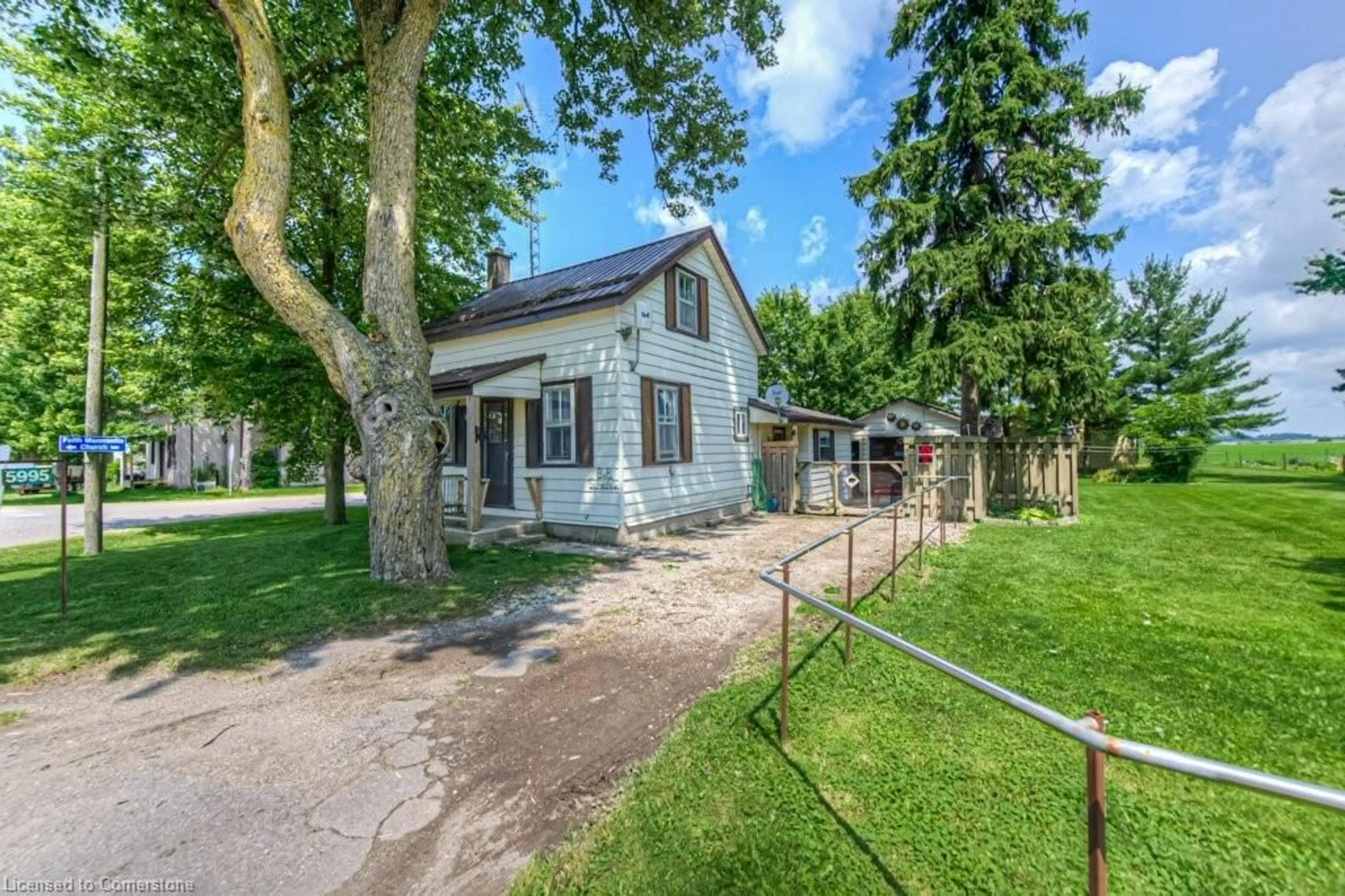 A pic from outside/outdoor area/front of a property/back of a property/a pic from drone, street for 5995 Deborah Glaister Line, Wellesley Ontario N0B 2T0