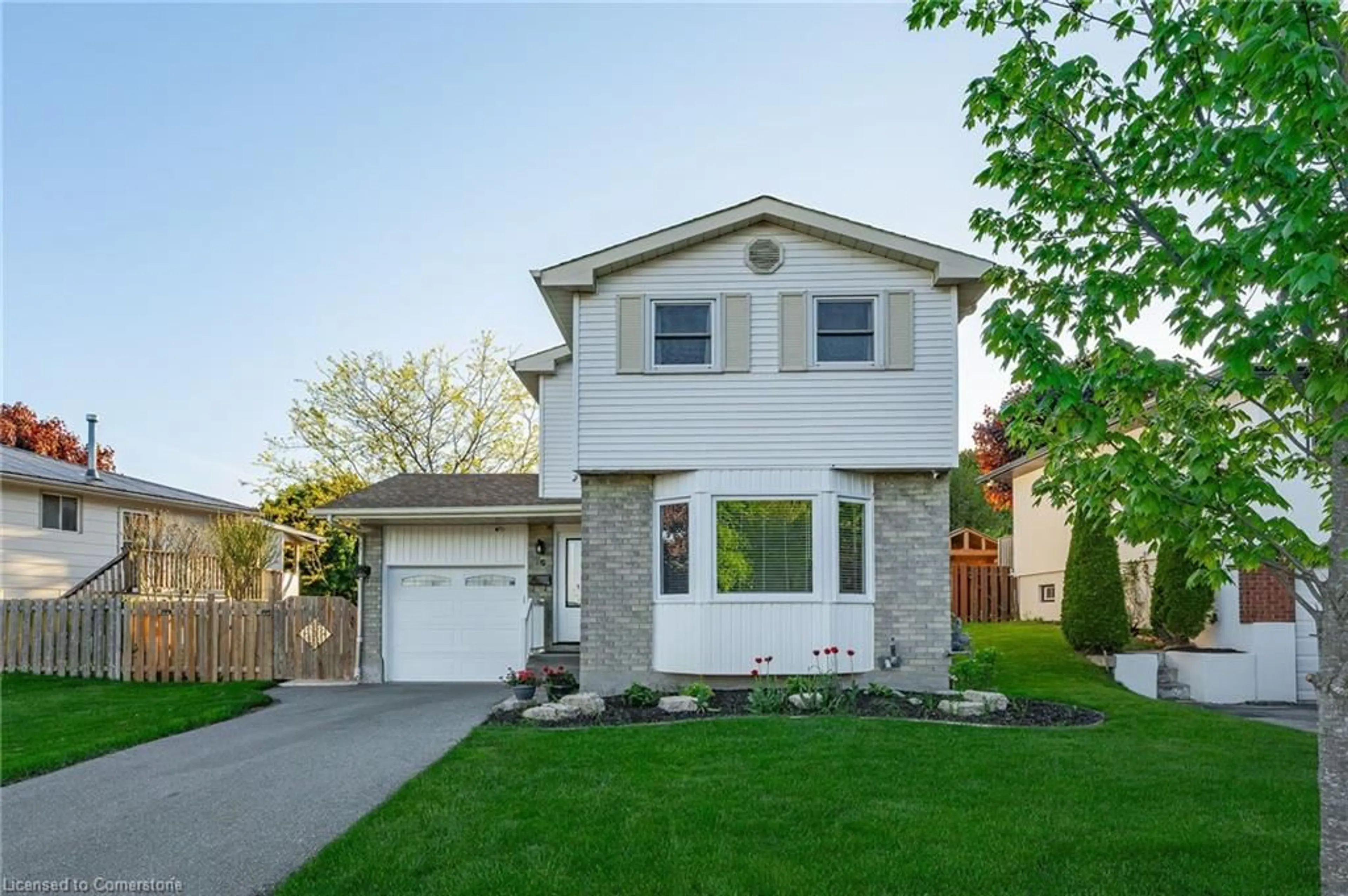 Home with vinyl exterior material, street for 16 Dalkeith Dr, Cambridge Ontario N1S 4P1