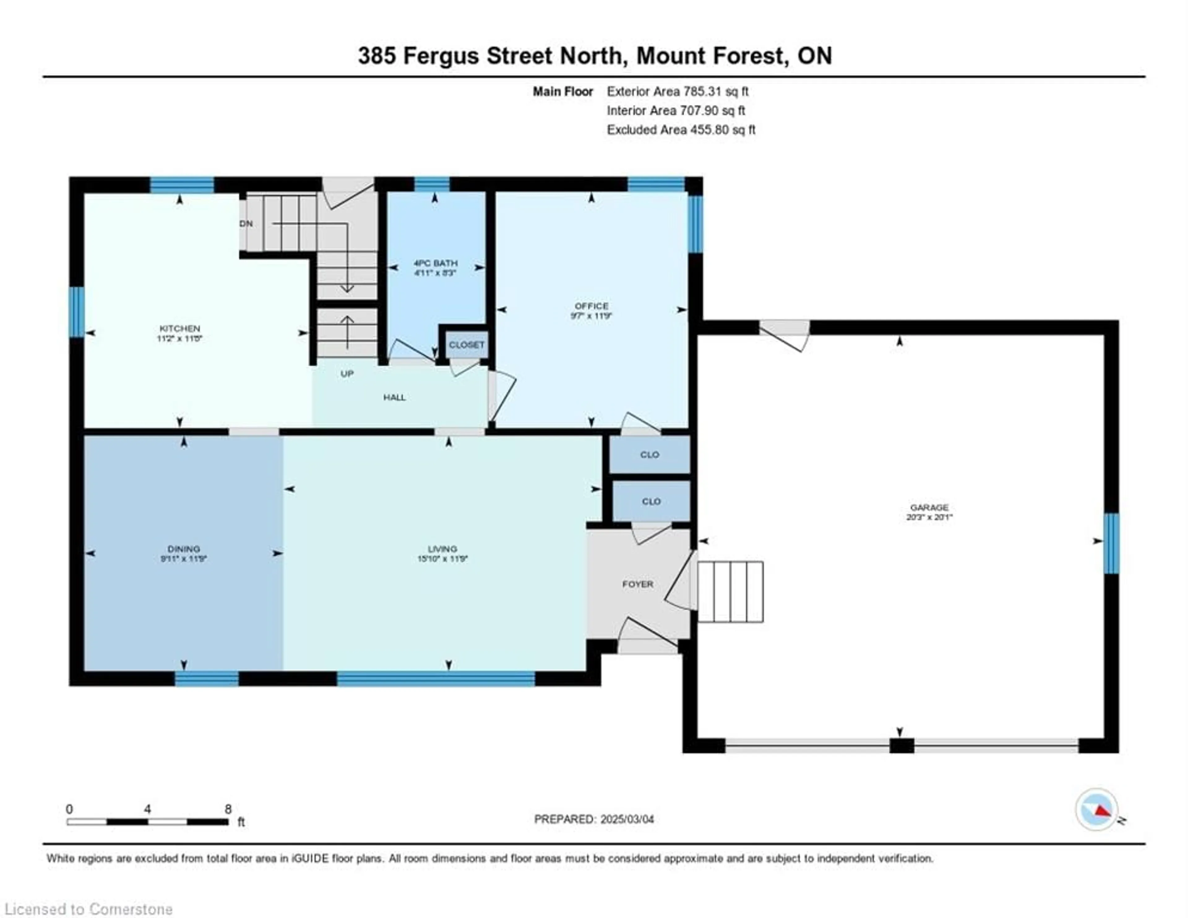 Floor plan for 385 Fergus St, Mount Forest Ontario N0G 2L2