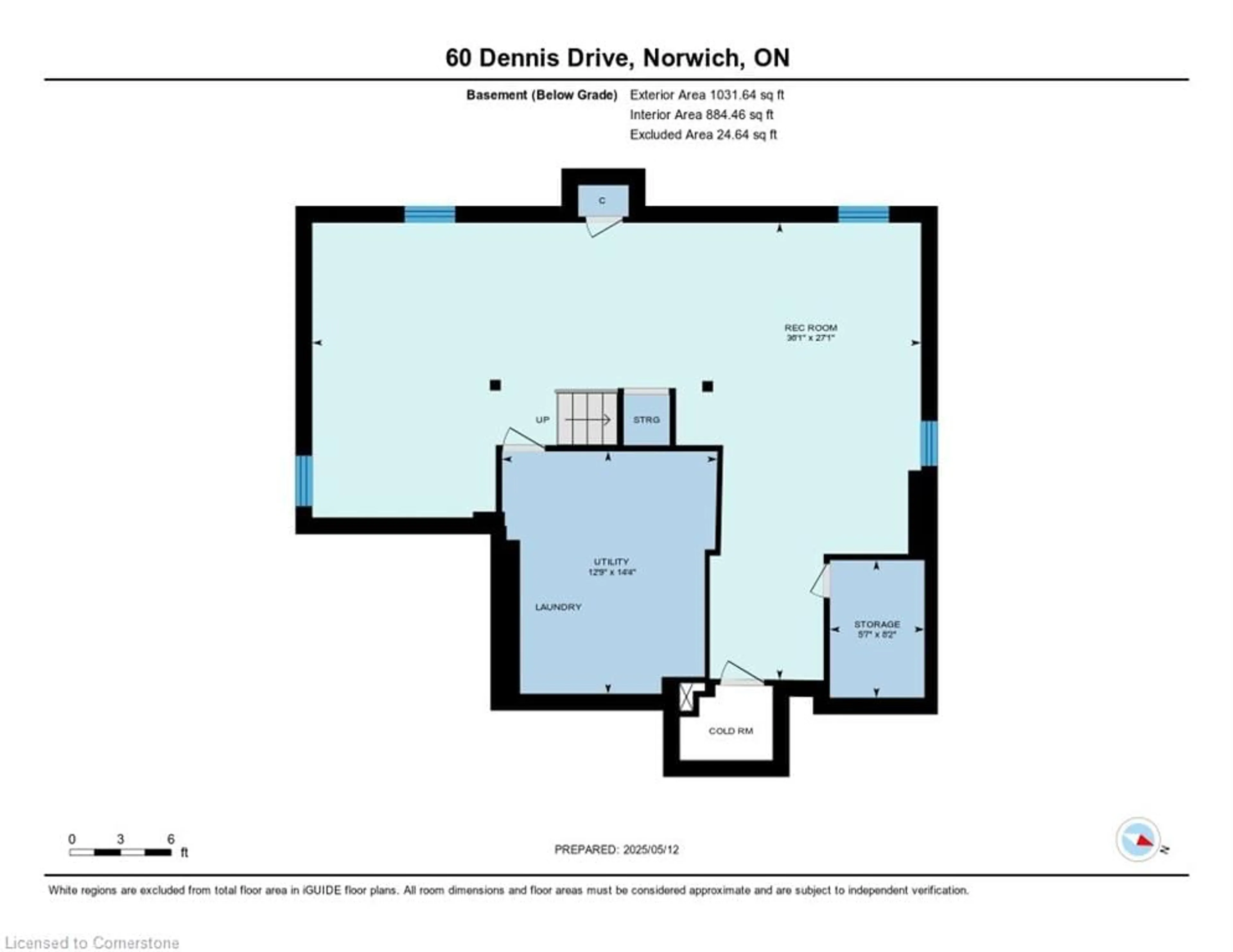 Floor plan for 60 Dennis Dr, Norwich Ontario N0J 1P0