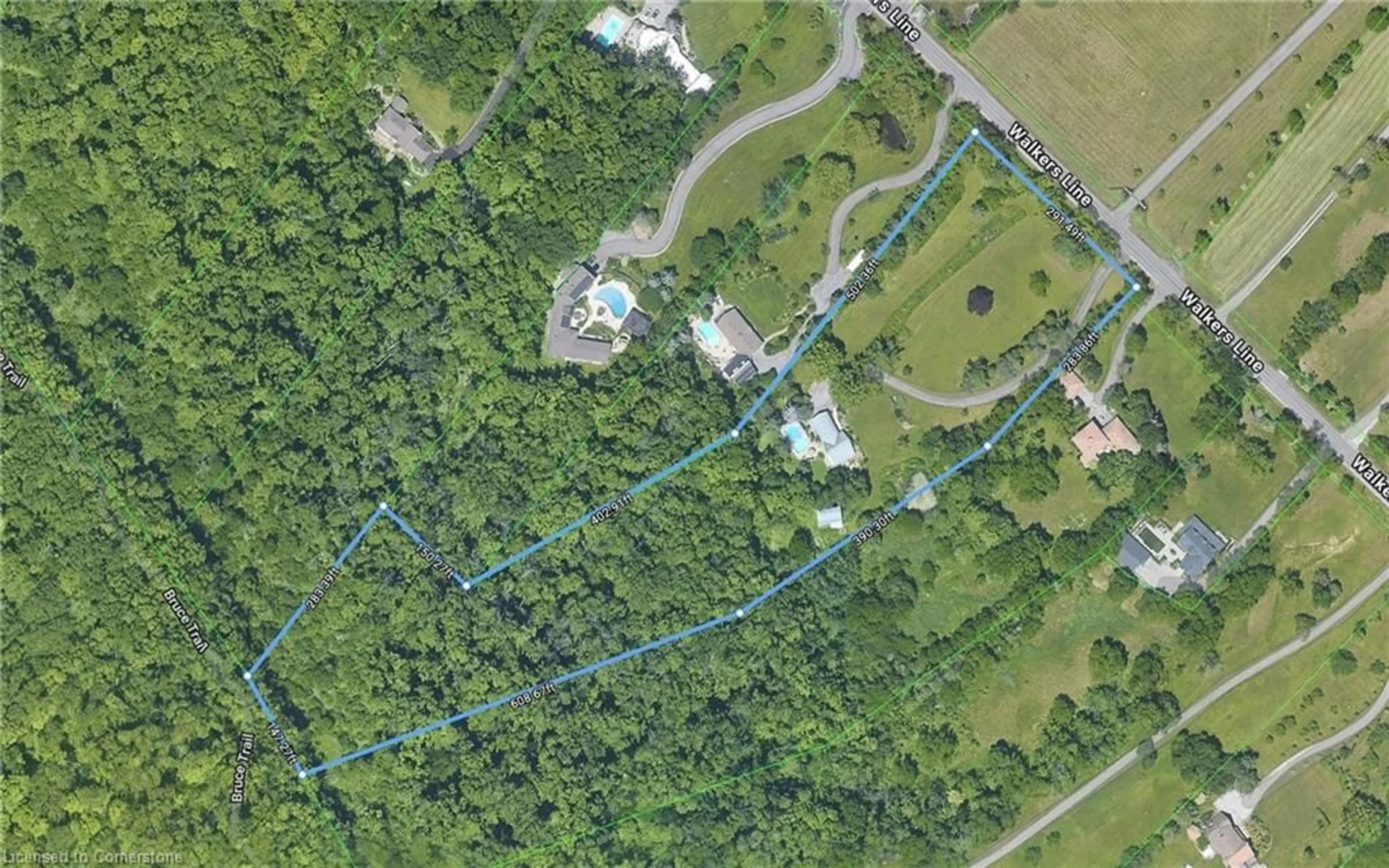 A pic from outside/outdoor area/front of a property/back of a property/a pic from drone, street for 5086 Walkers Line, Burlington Ontario L7M 0R1