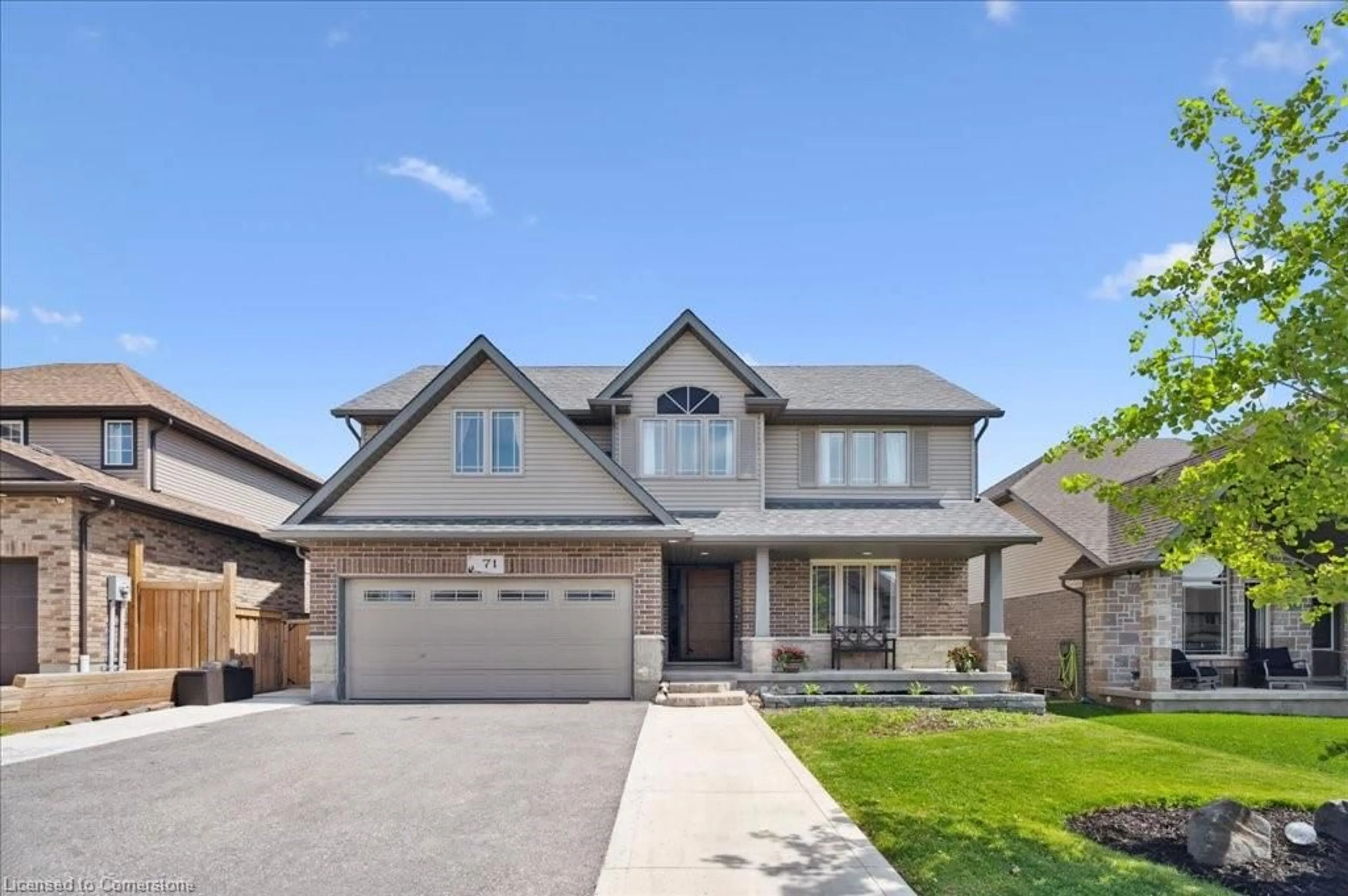 Home with brick exterior material, street for 71 Stumpf St, Elora Ontario N0B 1S0