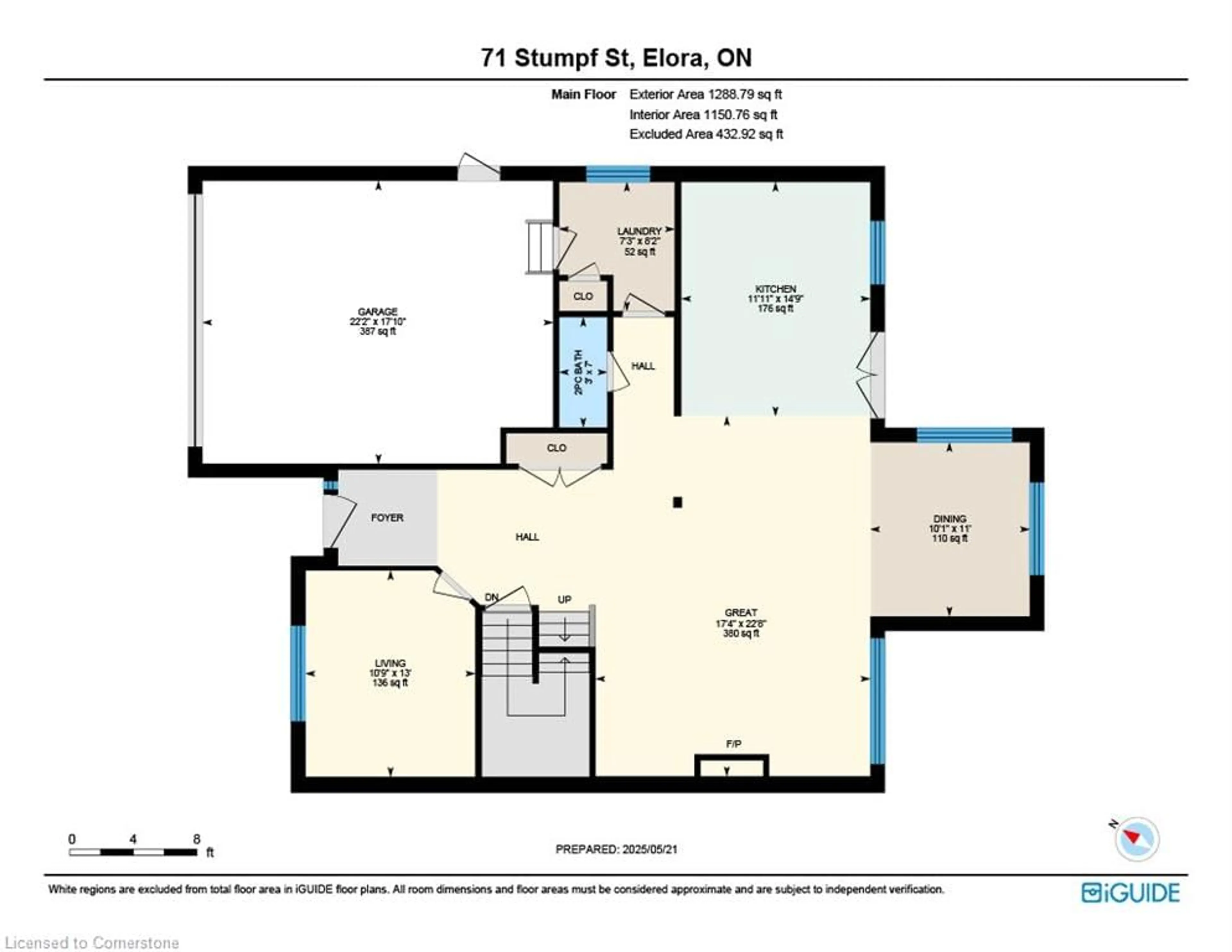 Floor plan for 71 Stumpf St, Elora Ontario N0B 1S0