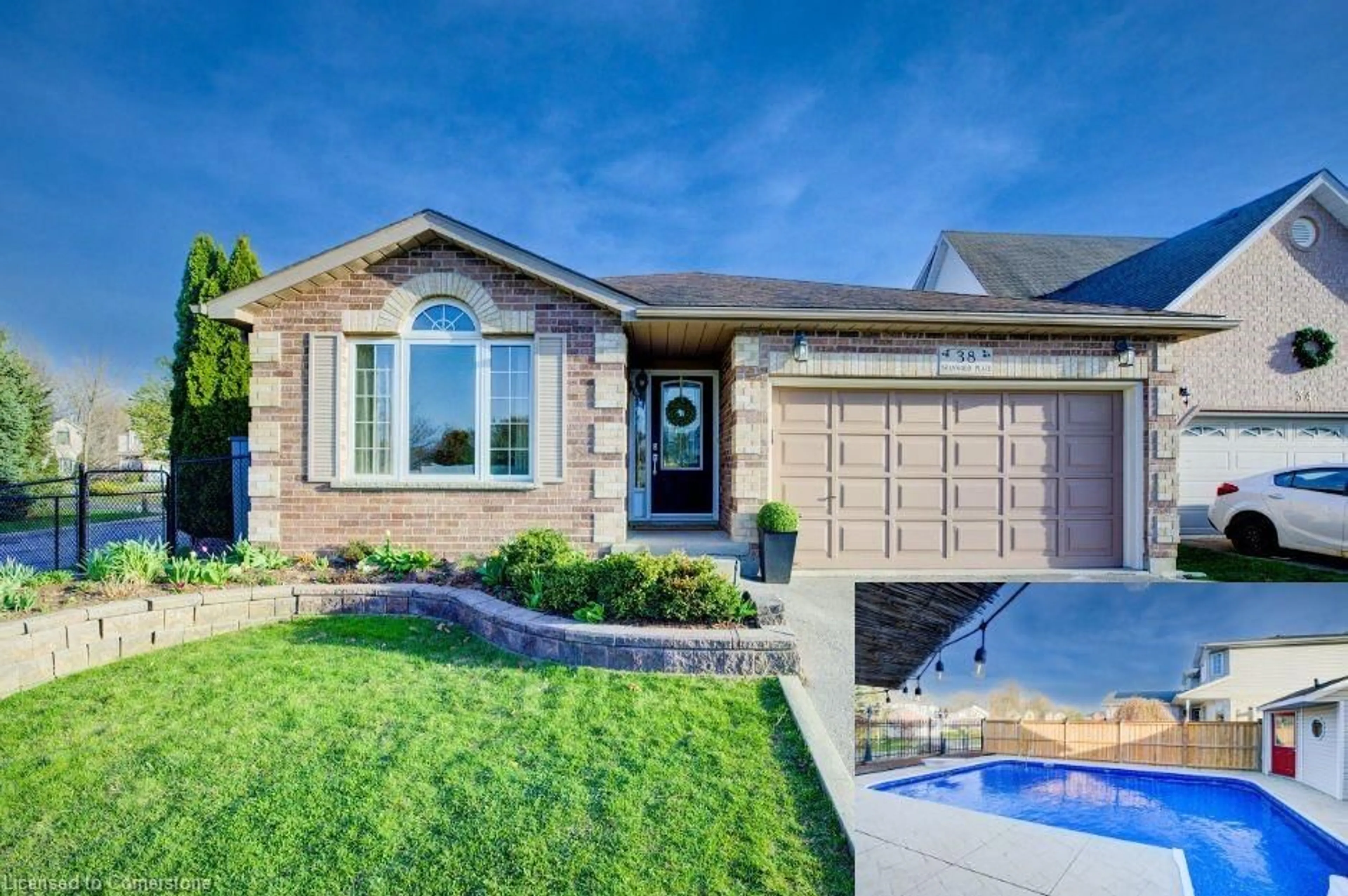 Home with brick exterior material, street for 38 Branwood Pl, Kitchener Ontario N2A 4C3