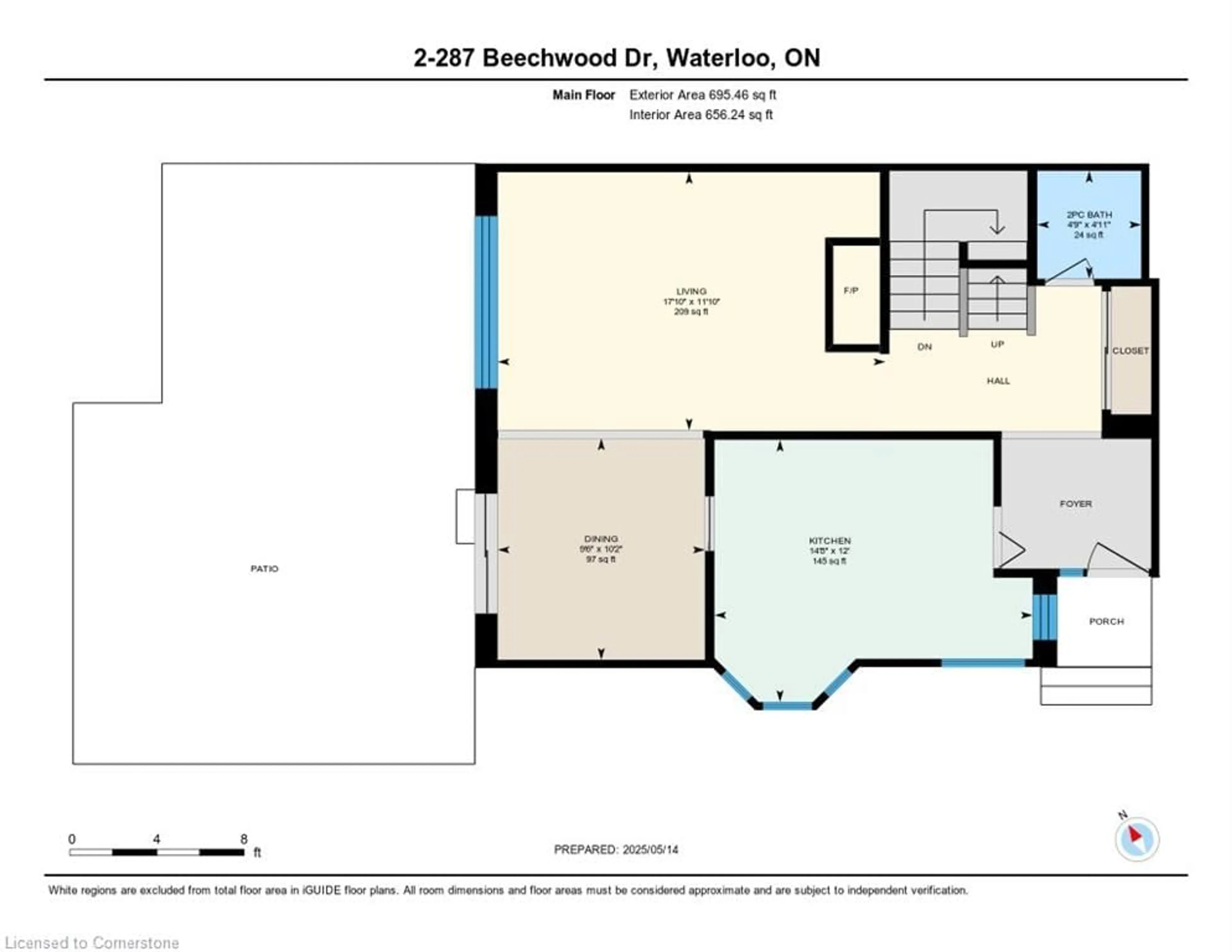 Floor plan for 487 Beechwood Dr #2, Waterloo Ontario N2T 1H8