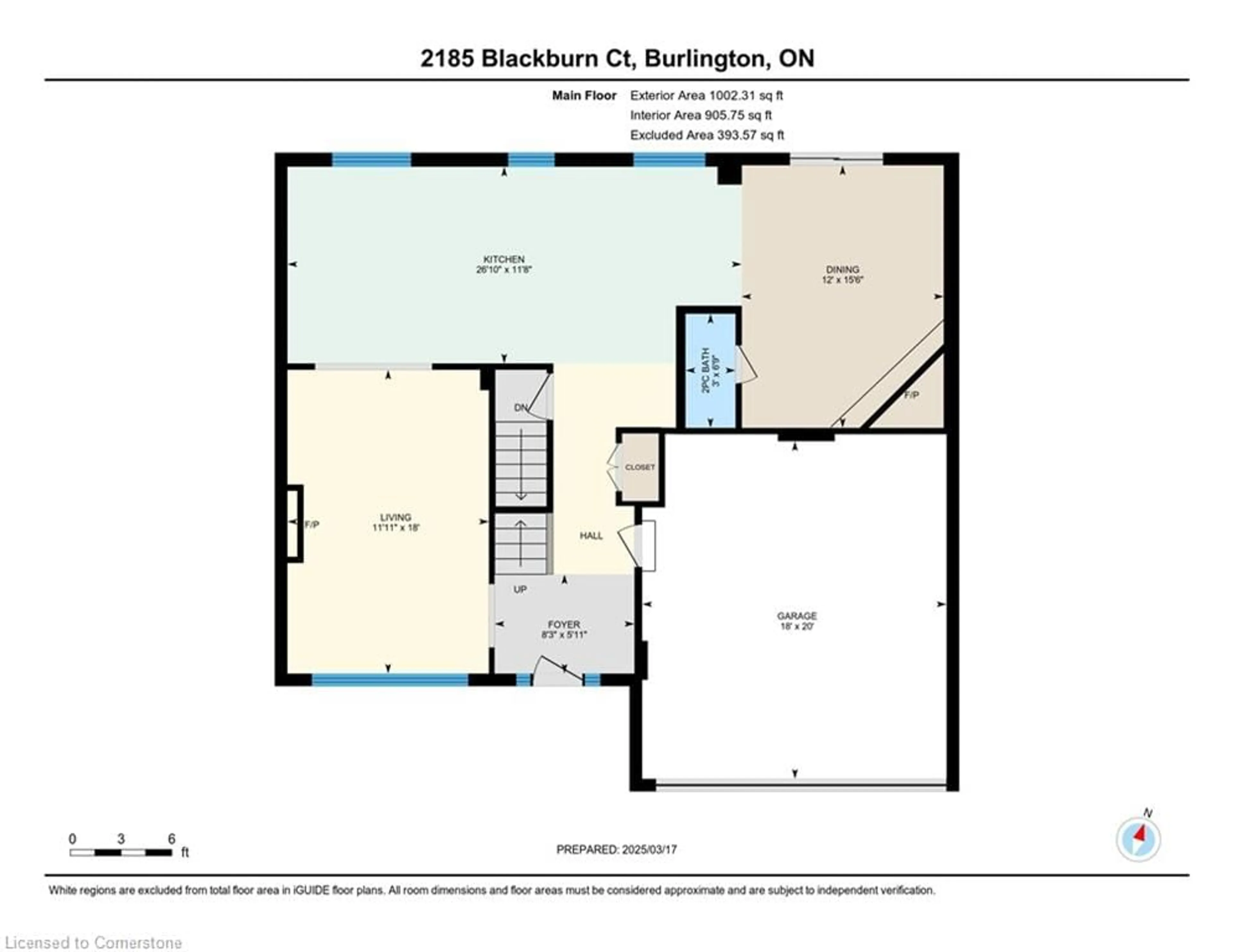 Floor plan for 2185 Blackburn Crt, Burlington Ontario L7P 4B3