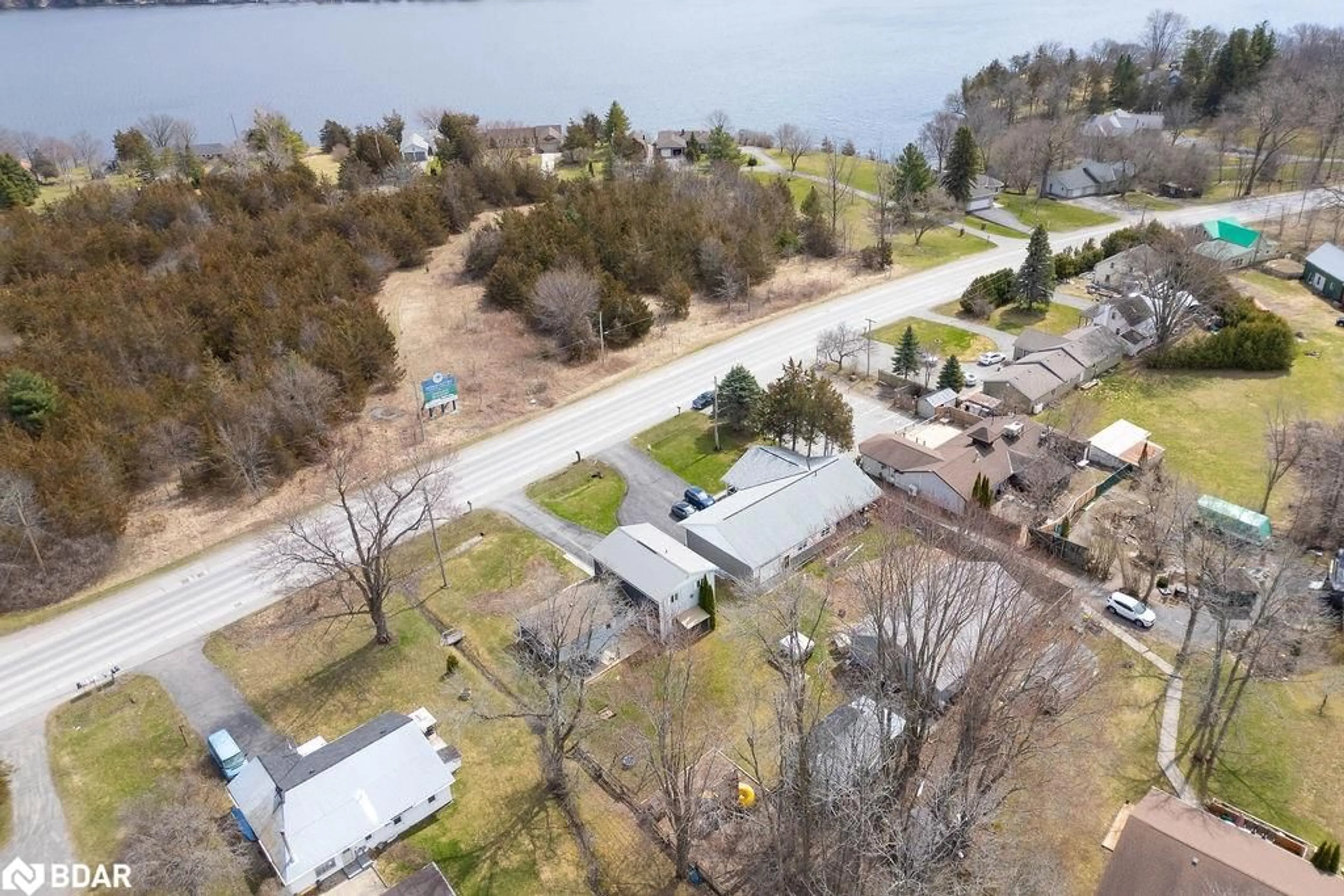 A pic from outside/outdoor area/front of a property/back of a property/a pic from drone, water/lake/river/ocean view for 657 Highway 49 Hwy, Prince Edward Ontario K0K 2T0