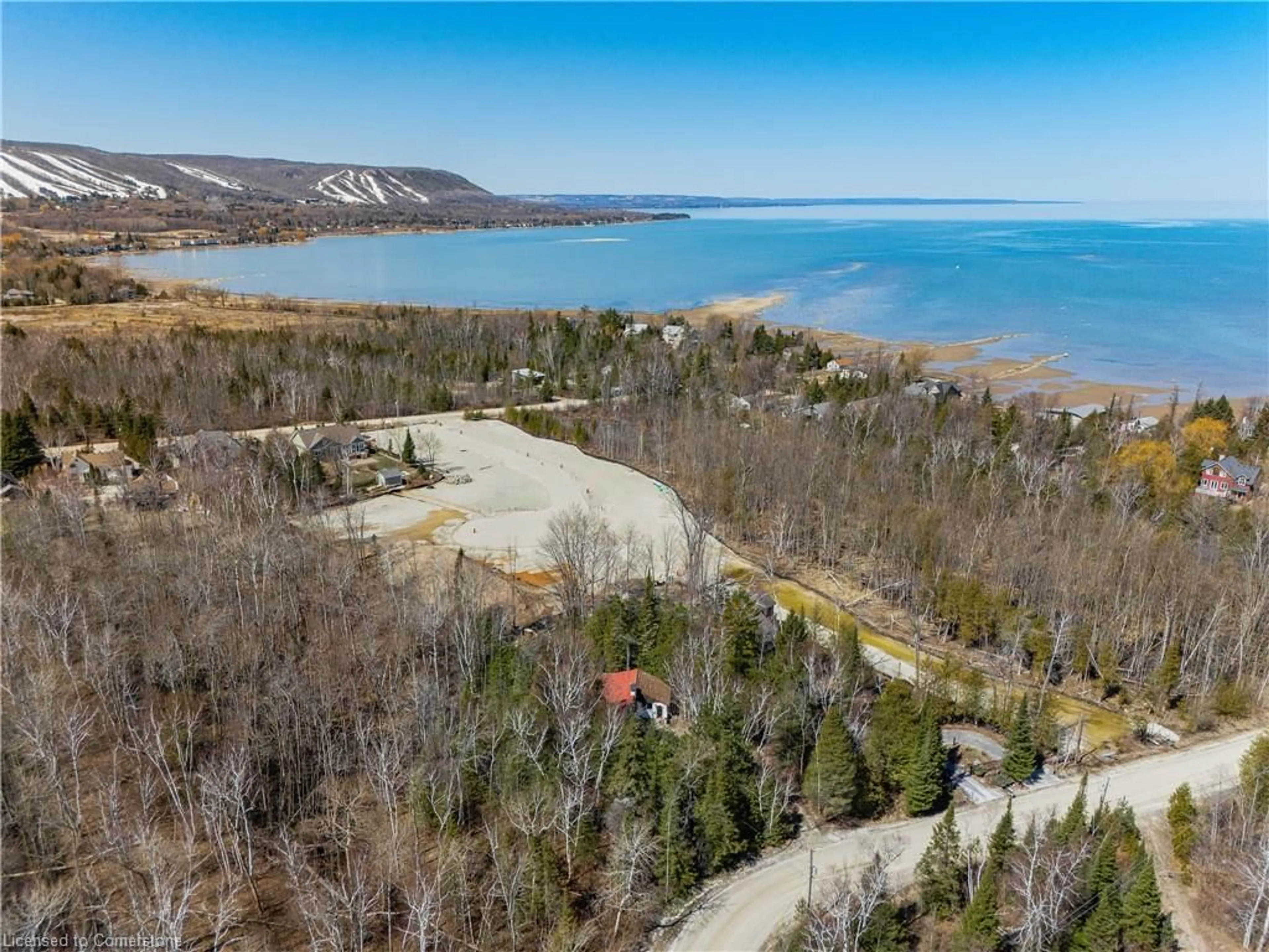 A pic from outside/outdoor area/front of a property/back of a property/a pic from drone, water/lake/river/ocean view for 178 Brophy's Lane, The Blue Mountains Ontario L9Y 0K3