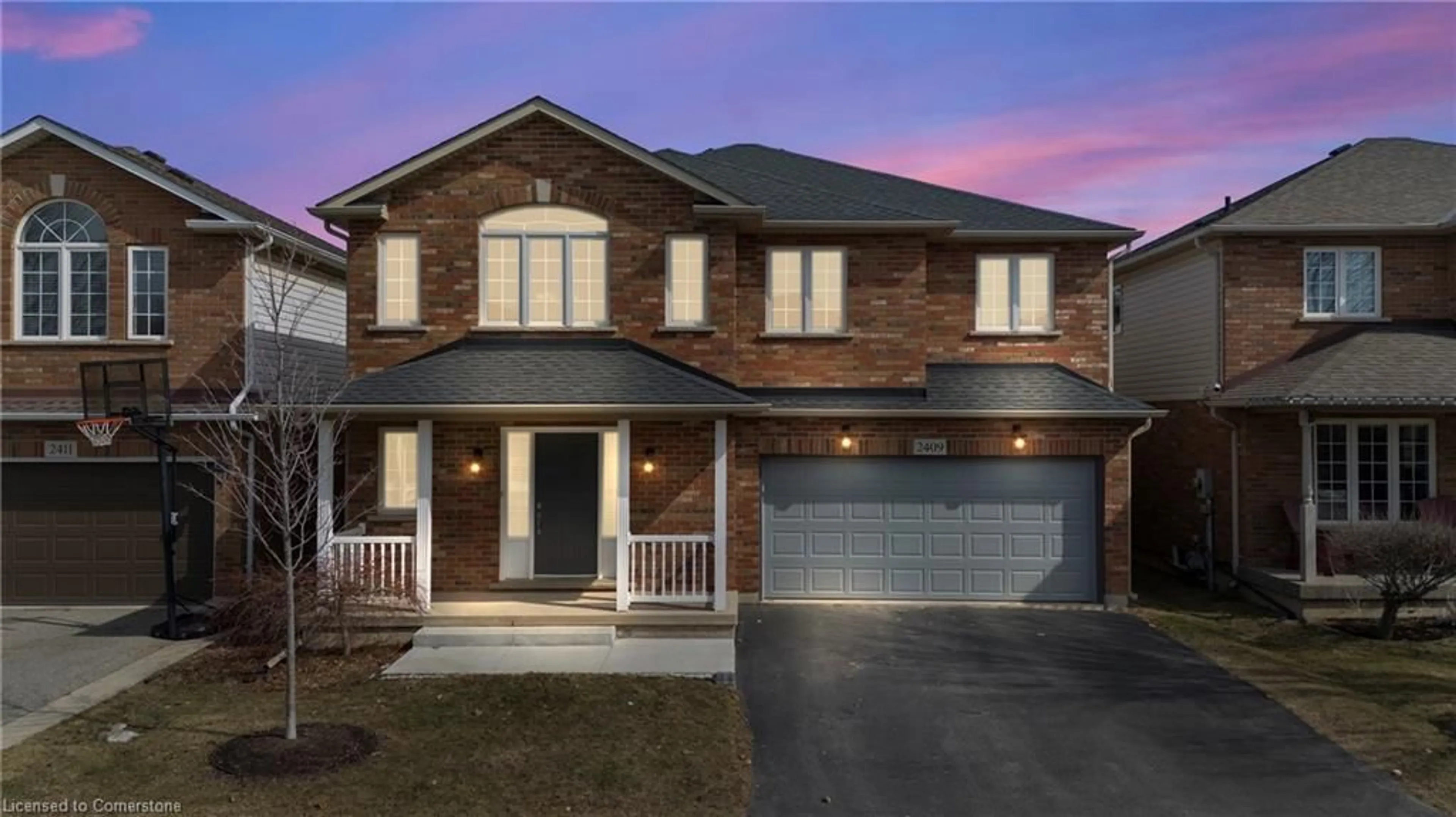 Home with brick exterior material, street for 2409 Norland Dr, Burlington Ontario L7L 6X8