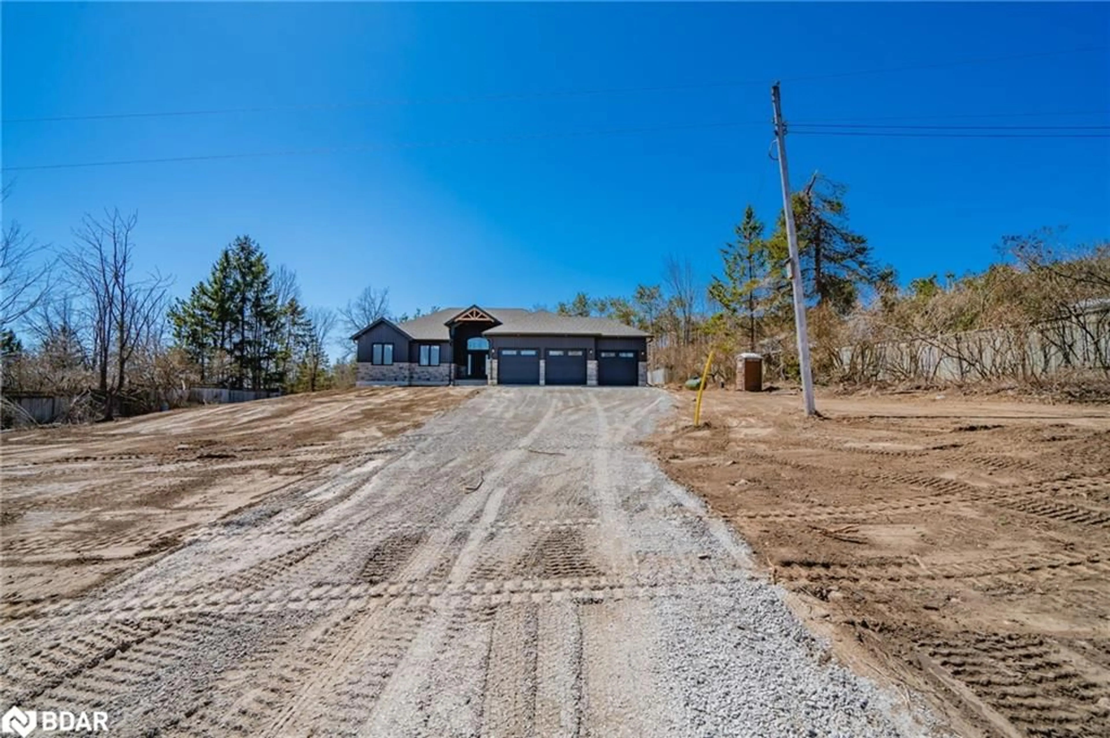 A pic from outside/outdoor area/front of a property/back of a property/a pic from drone, street for 4552 5th Line North Line, Oro-Medonte Ontario L0L 1V0