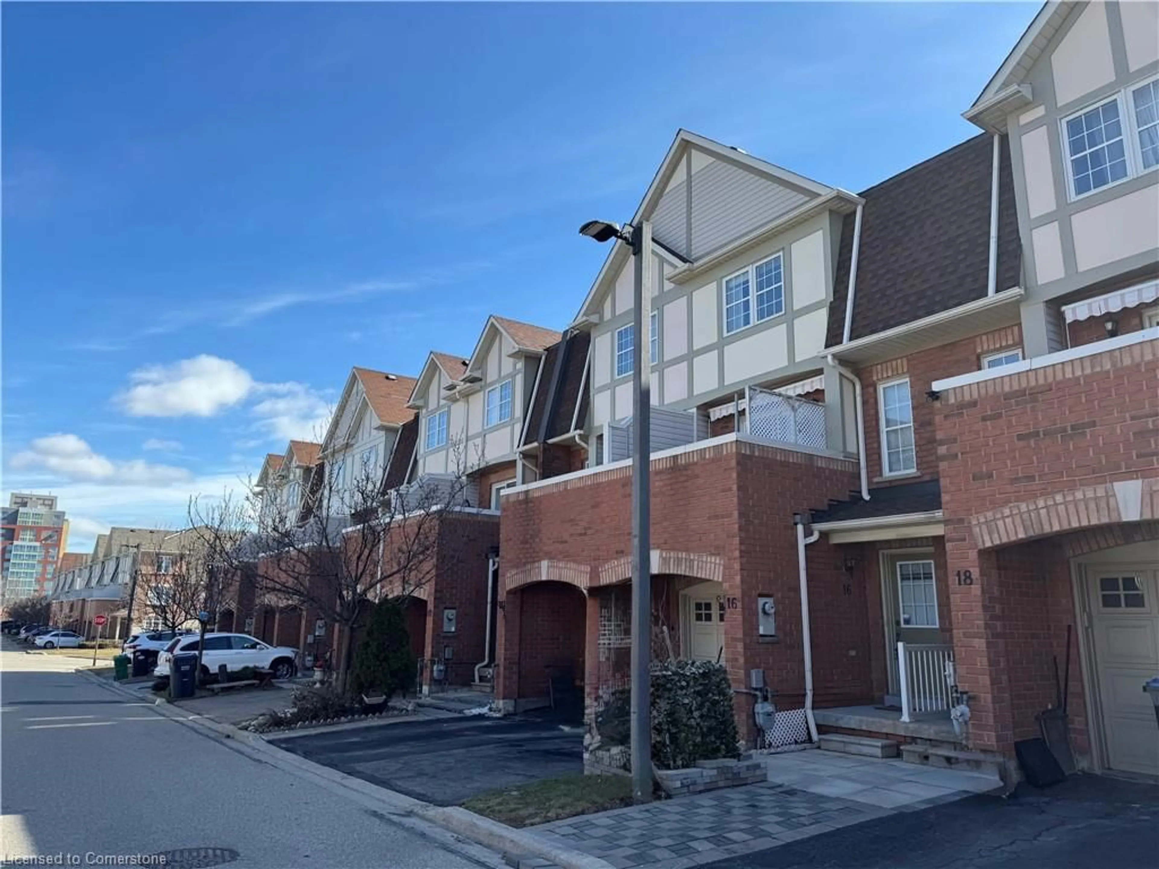 A pic from outside/outdoor area/front of a property/back of a property/a pic from drone, street for 3030 Breakwater Crt #16, Mississauga Ontario L5B 4N5
