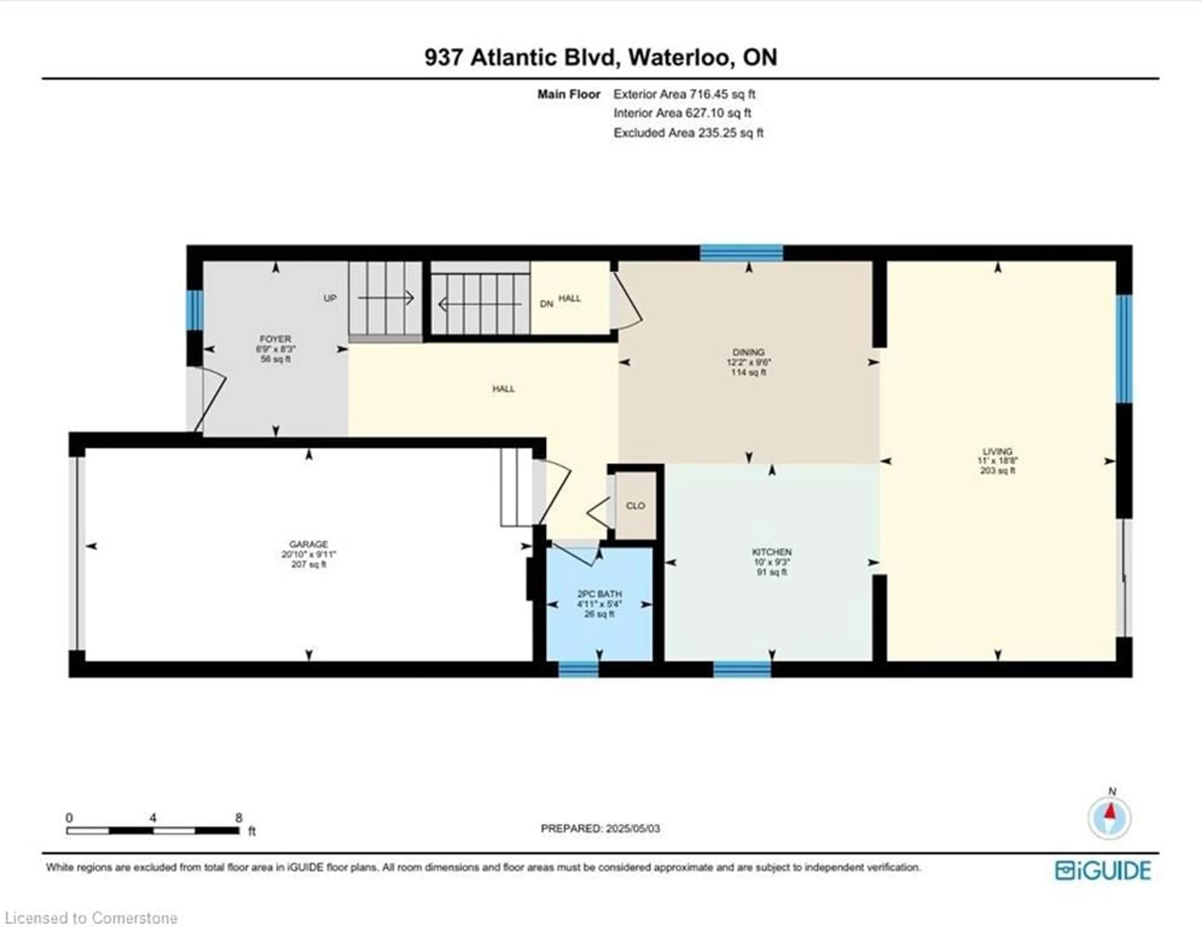 Floor plan for 937 Atlantic Blvd, Waterloo Ontario N2K 4L5