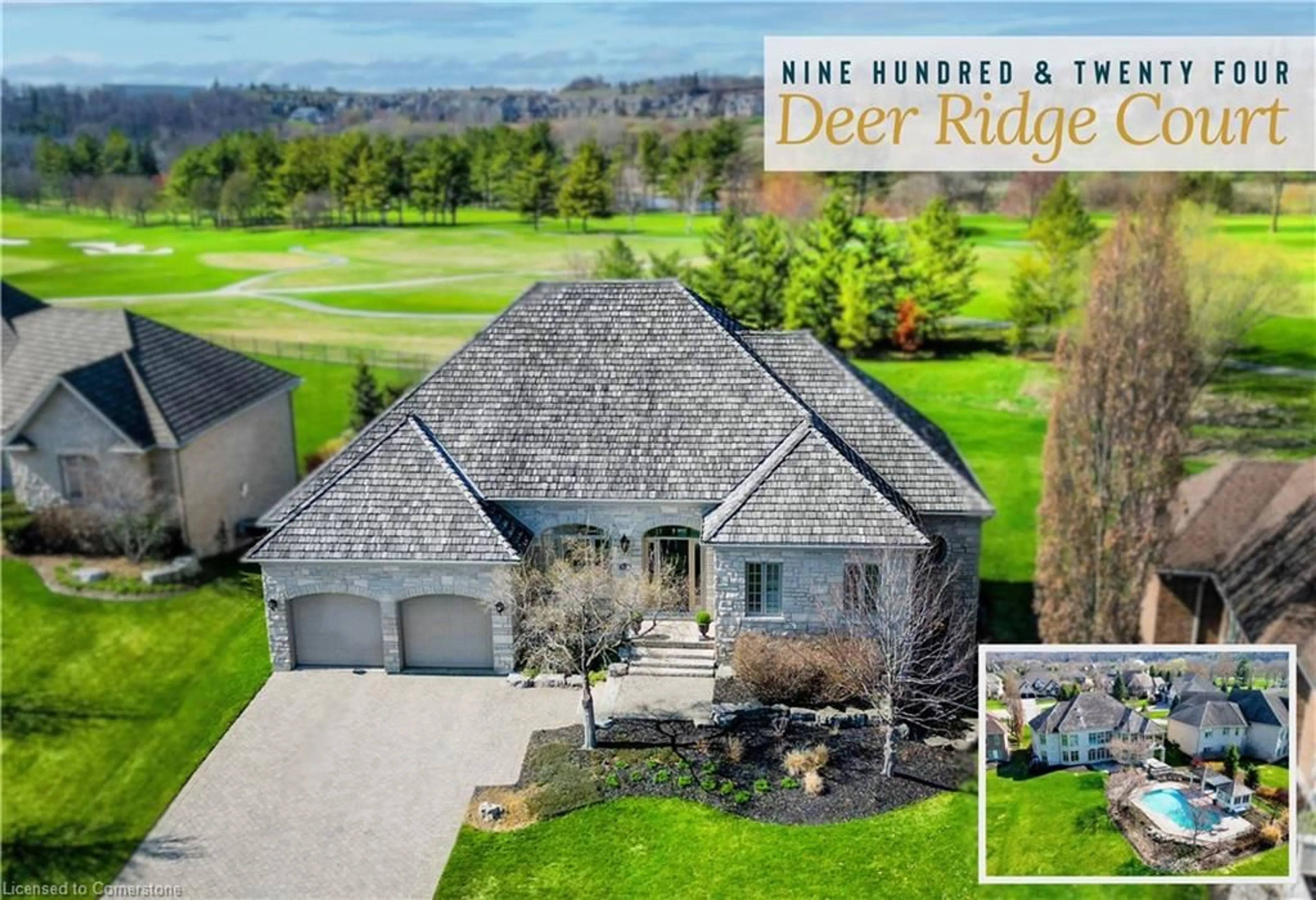 A pic from outside/outdoor area/front of a property/back of a property/a pic from drone, unknown for 924 Deer Ridge Crt, Kitchener Ontario N2P 2L3