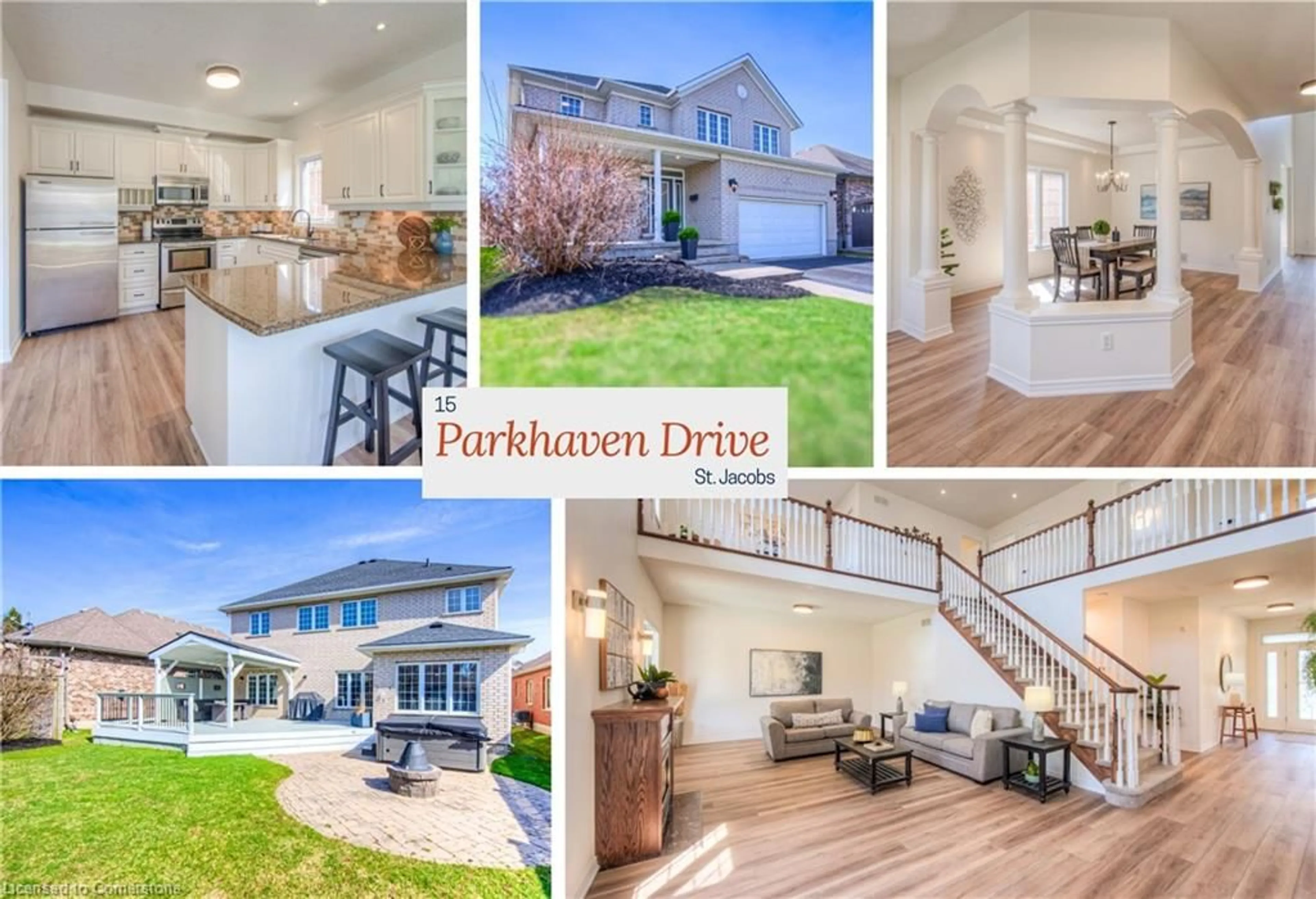 A pic from outside/outdoor area/front of a property/back of a property/a pic from drone, street for 15 Parkhaven Dr, St. Jacobs Ontario N0B 2N0