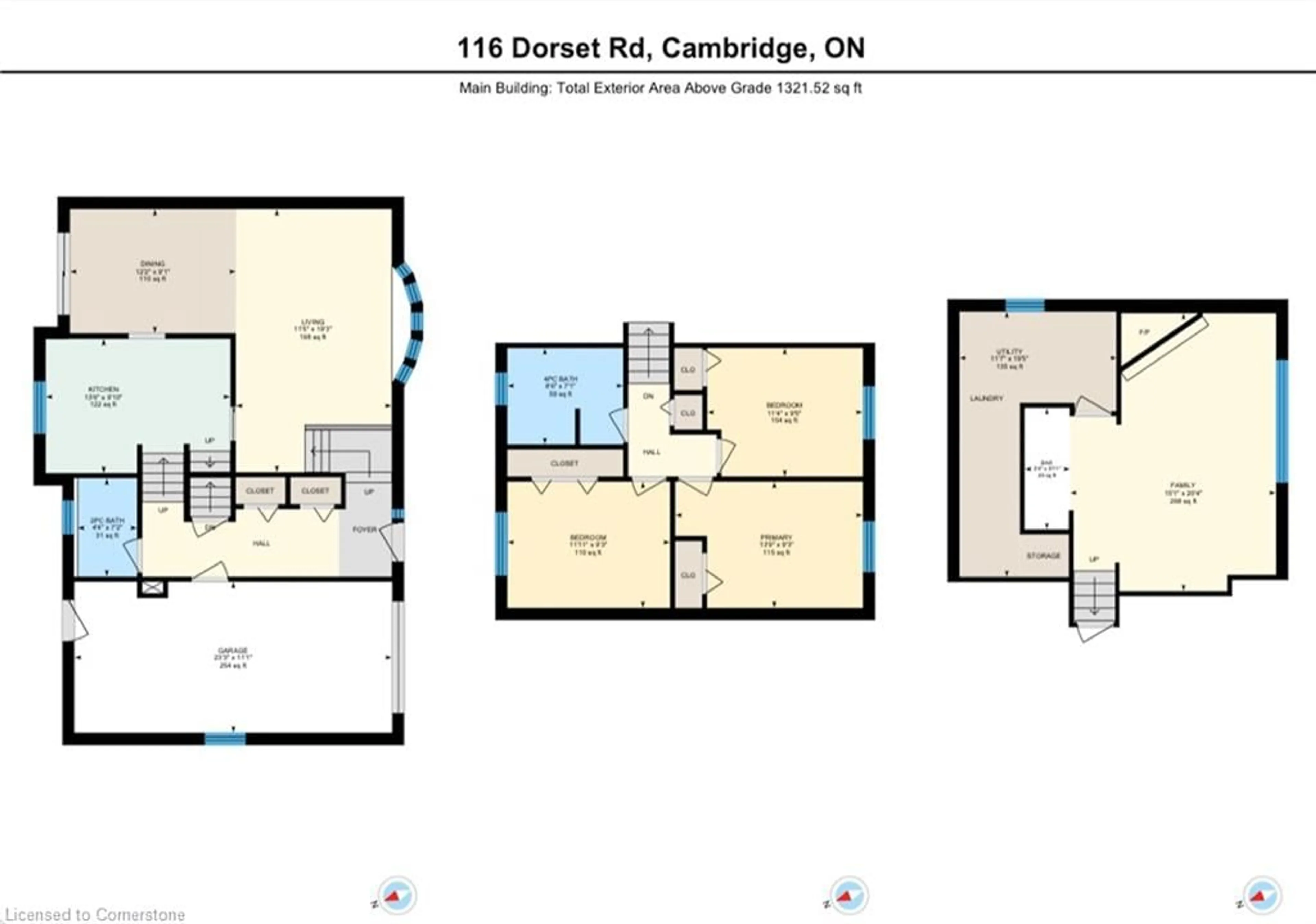 Floor plan for 116 Dorset Rd, Cambridge Ontario N1R 2X2