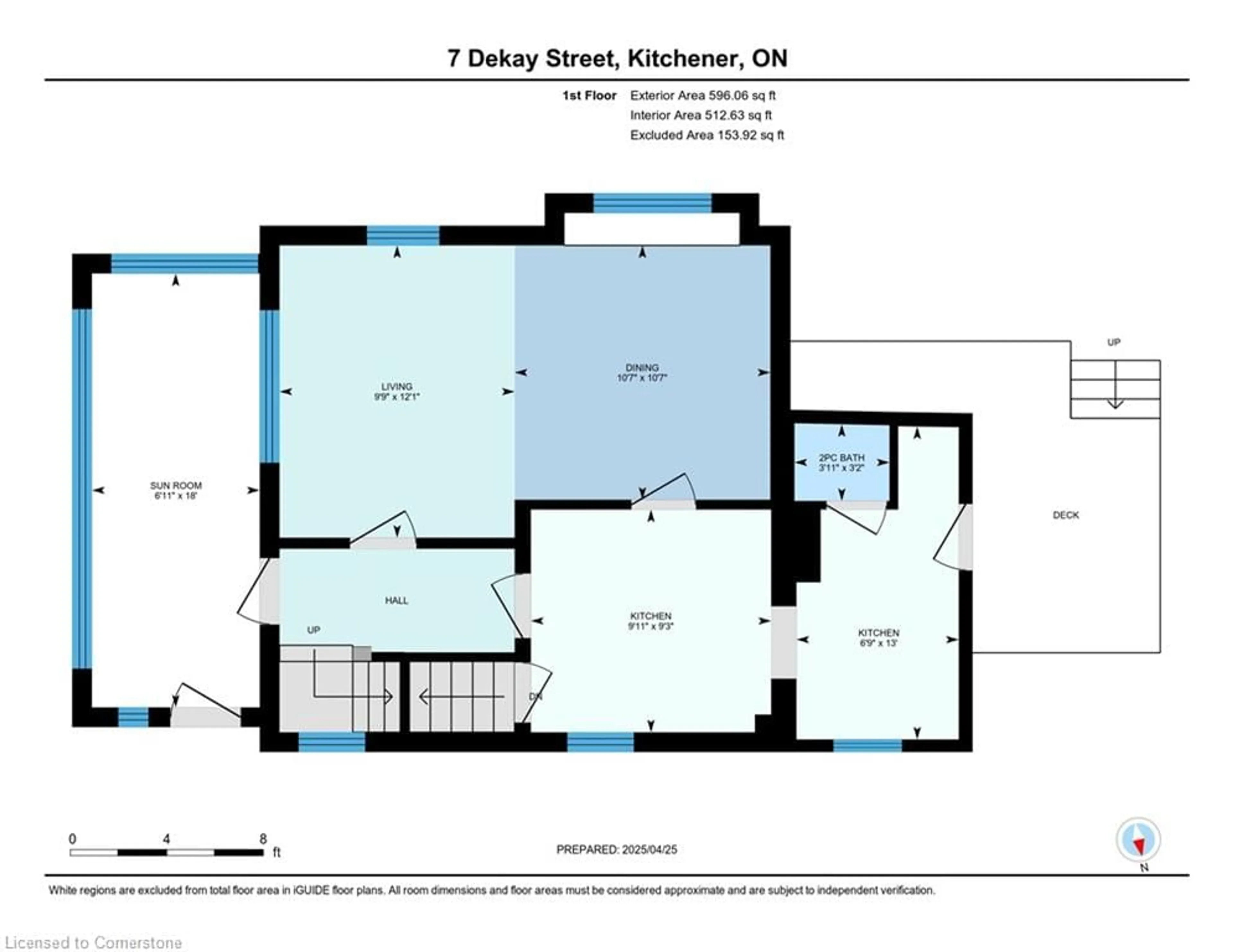 Floor plan for 7 Dekay St, Kitchener Ontario N2H 3T1