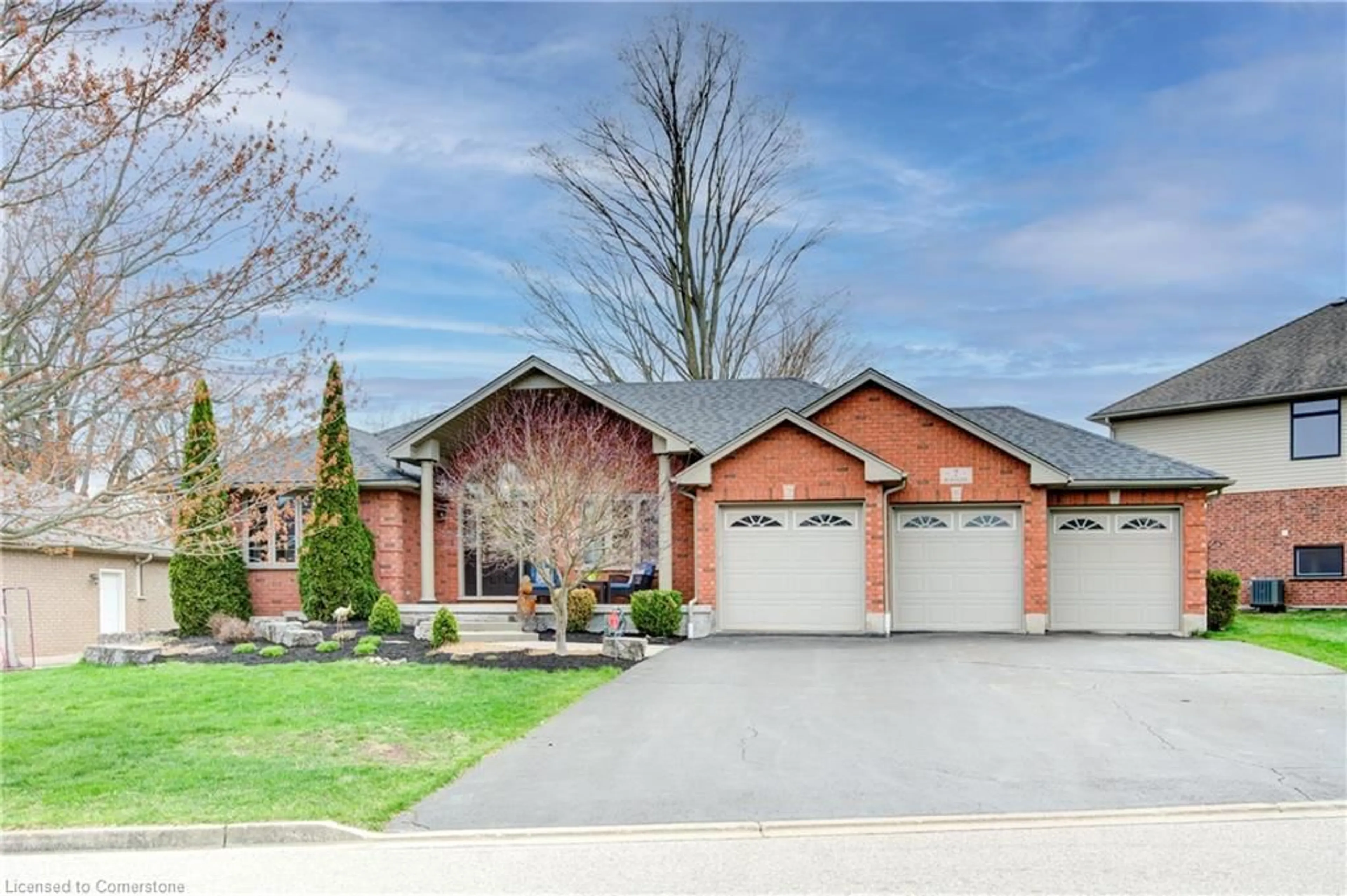 Home with brick exterior material, street for 7 Burnside Dr, Ayr Ontario N0B 1E0