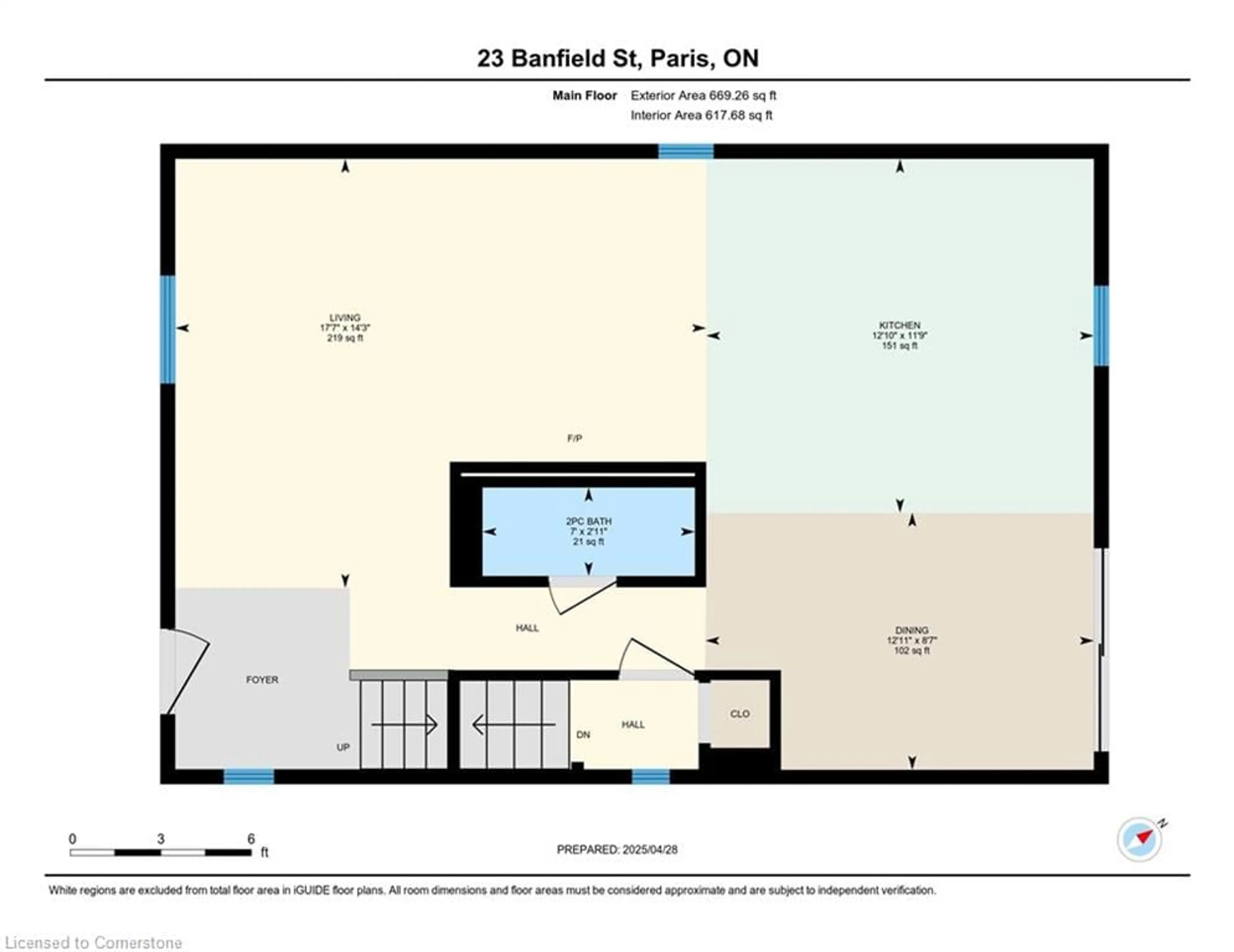 Floor plan for 23 Banfield St, Paris Ontario N3L 2Y5