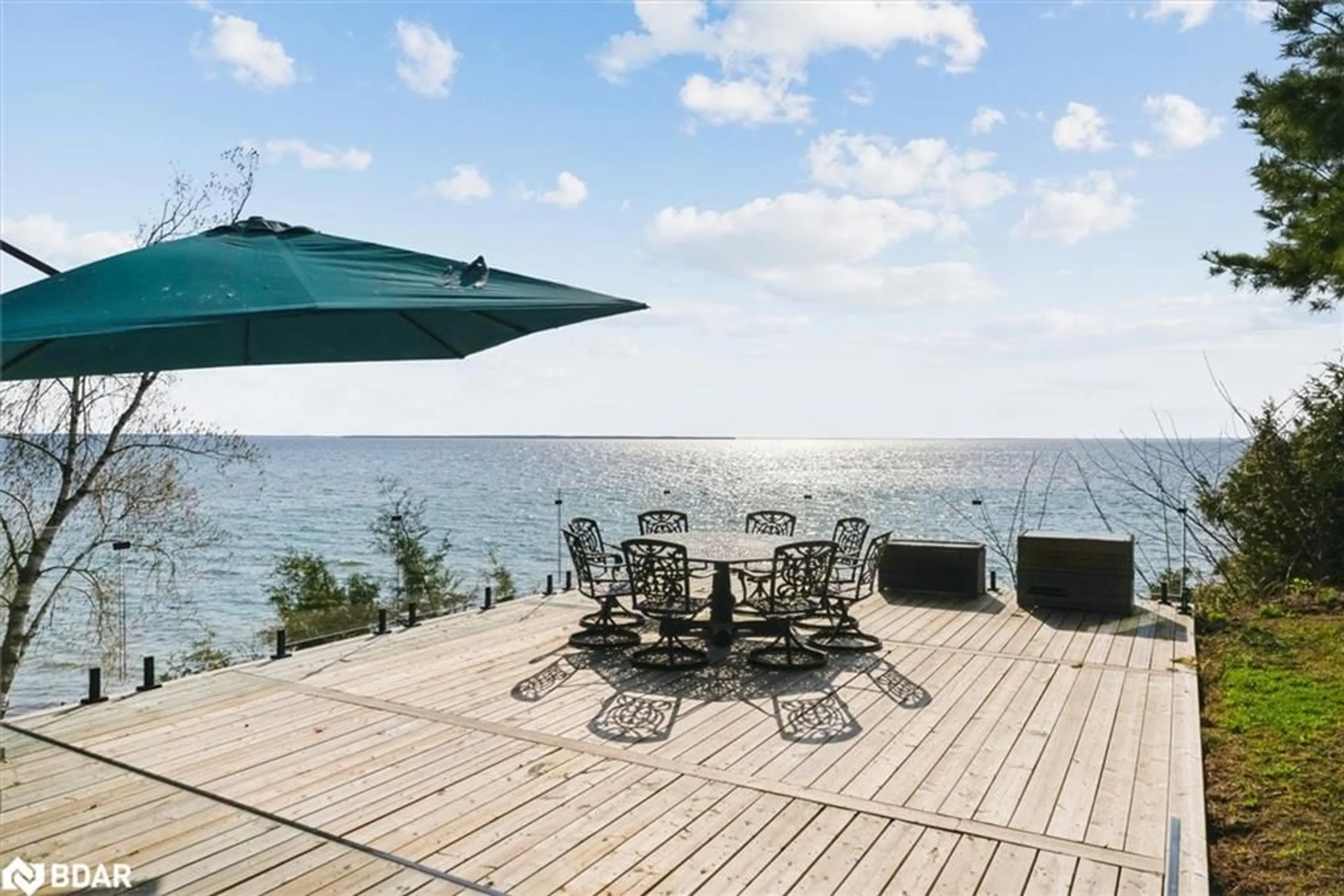 Patio, water/lake/river/ocean view for 27440 Cedarhurst Beach Rd, Beaverton Ontario L0K 1A0