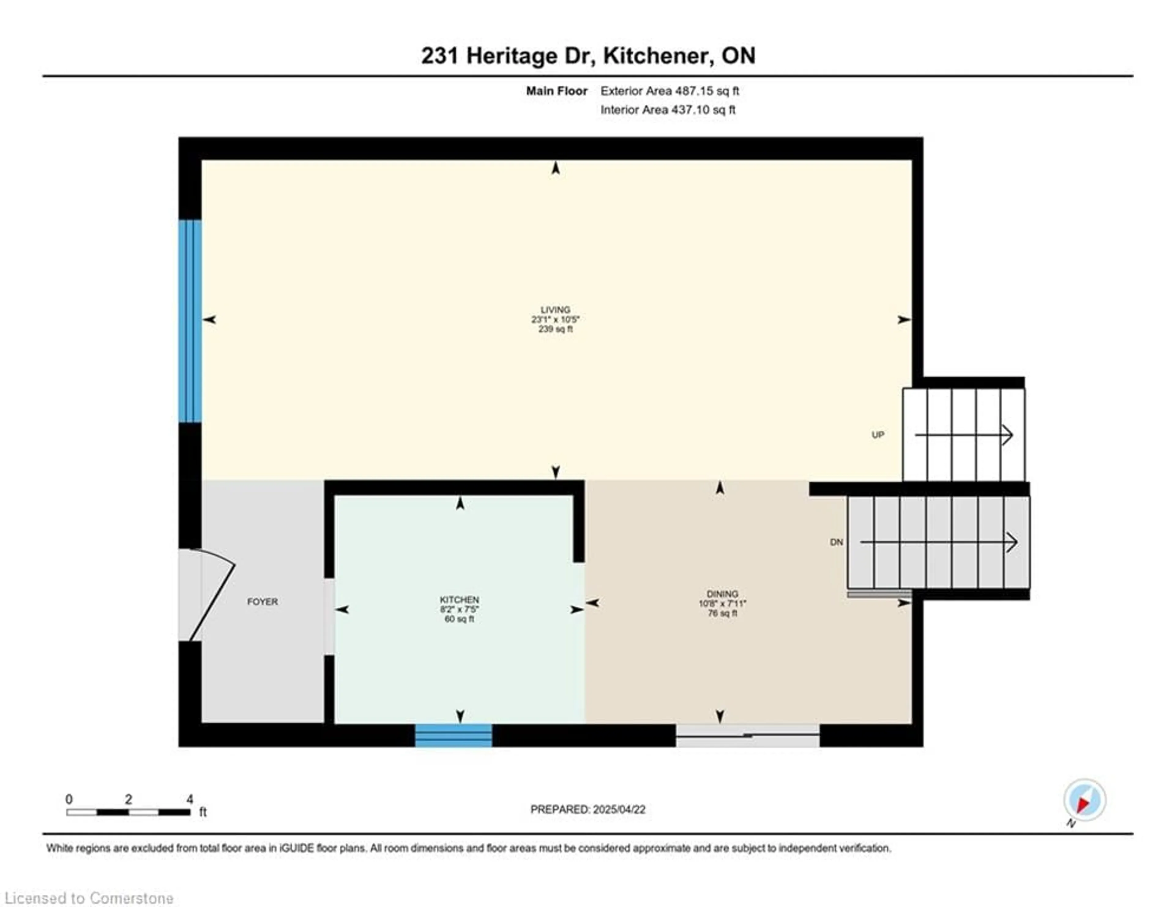 Floor plan for 231 Heritage Dr, Kitchener Ontario N2B 3A9
