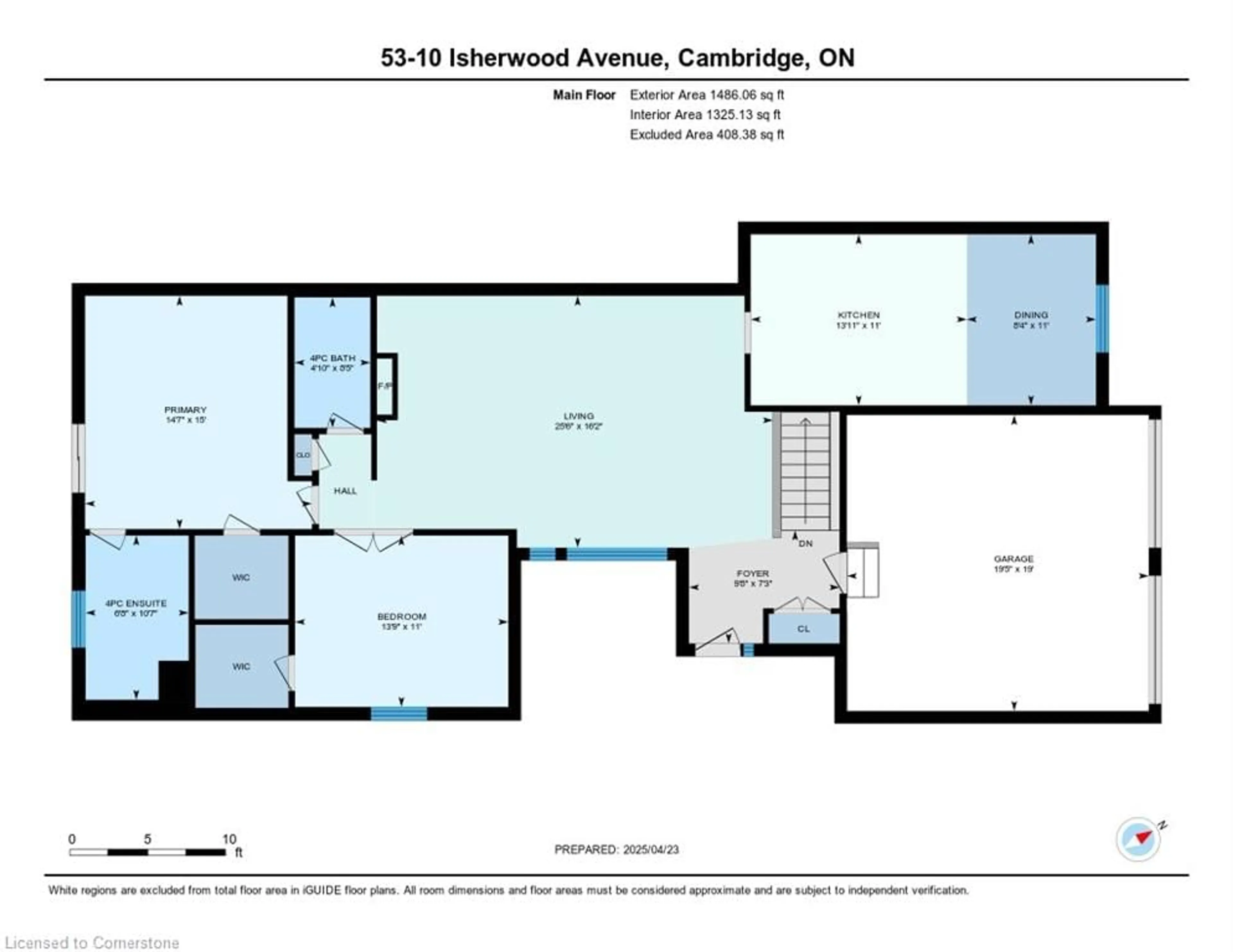 Floor plan for 10 Isherwood Ave #53, Cambridge Ontario N1R 8L6
