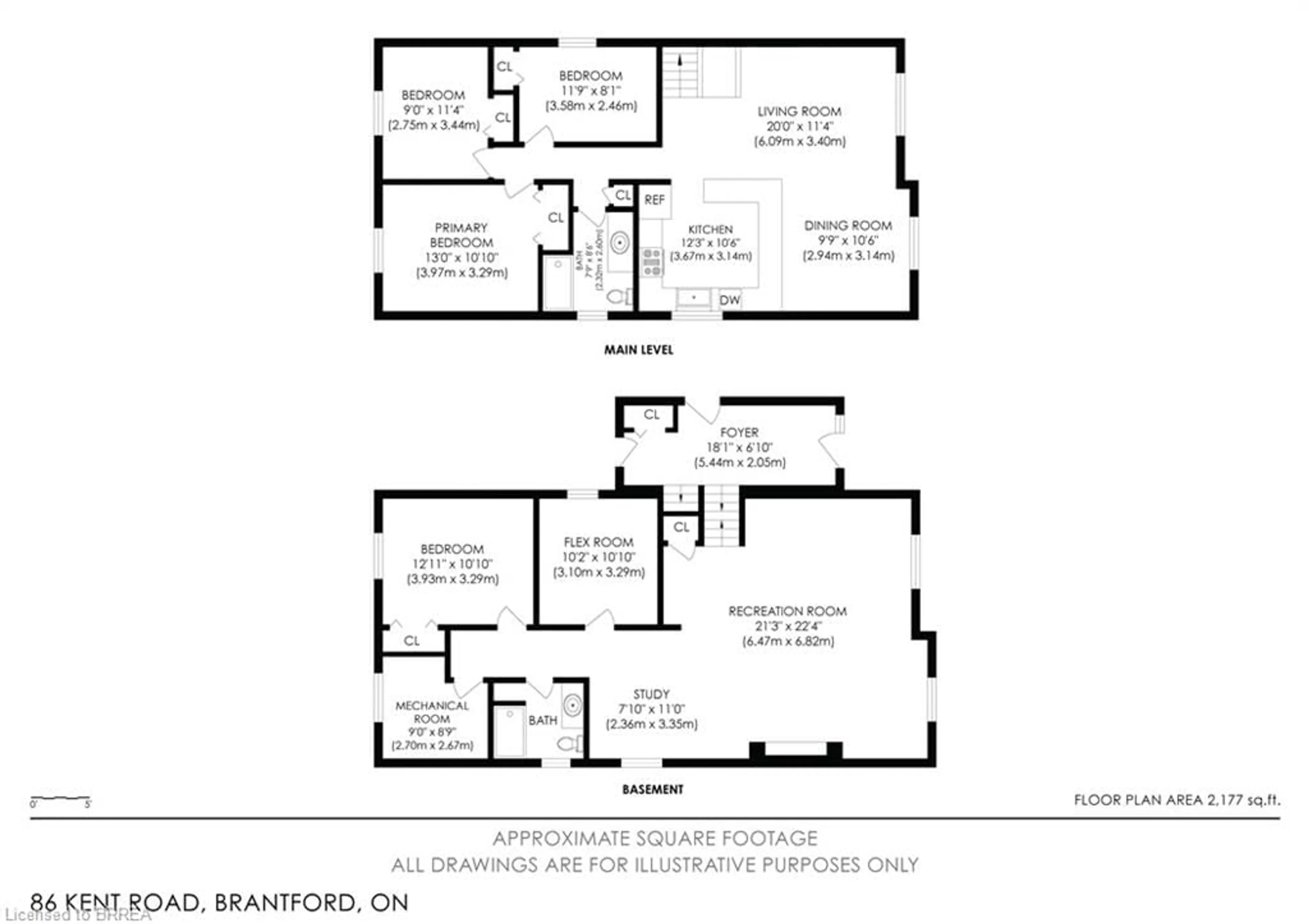 Floor plan for 86 Kent Rd, Brantford Ontario N3R 7W6