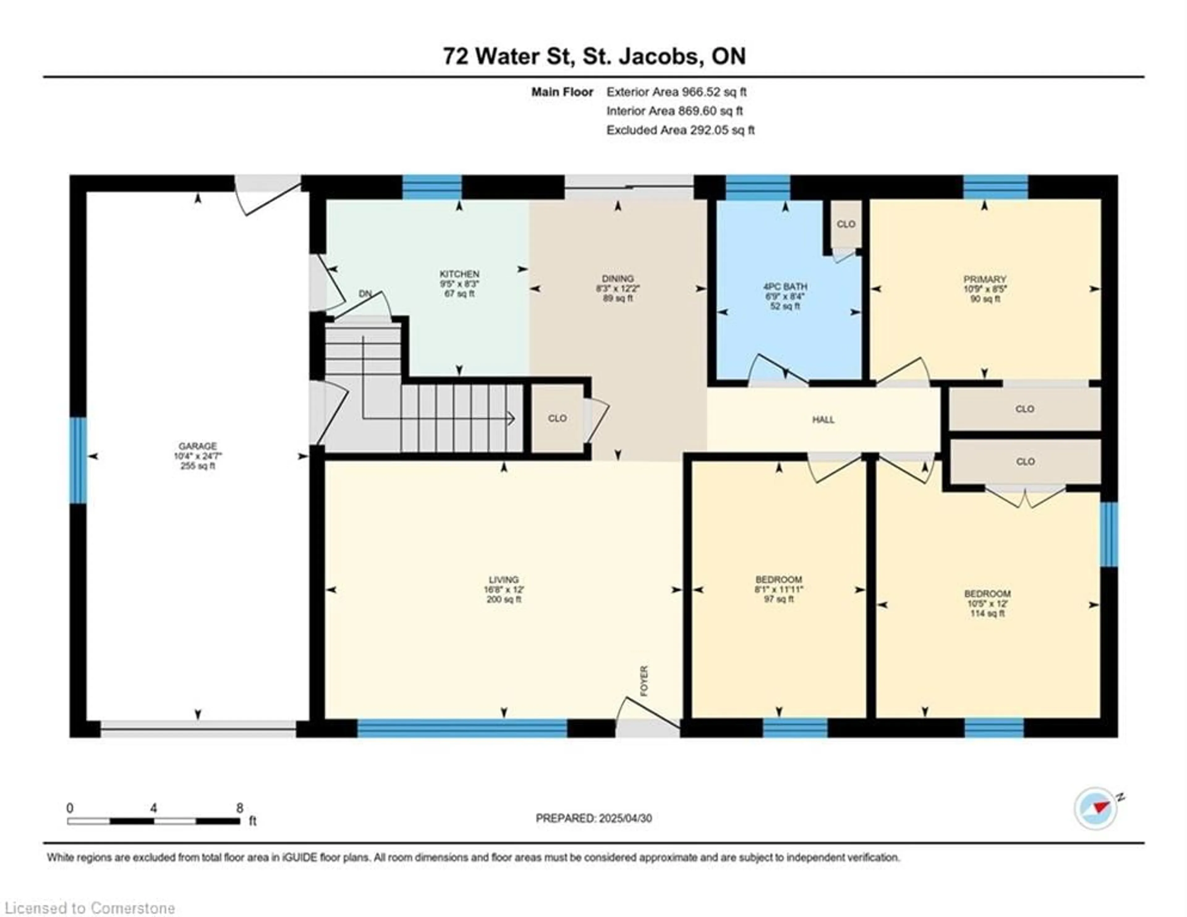 Floor plan for 72 Water St, St. Jacobs Ontario N0B 2N0