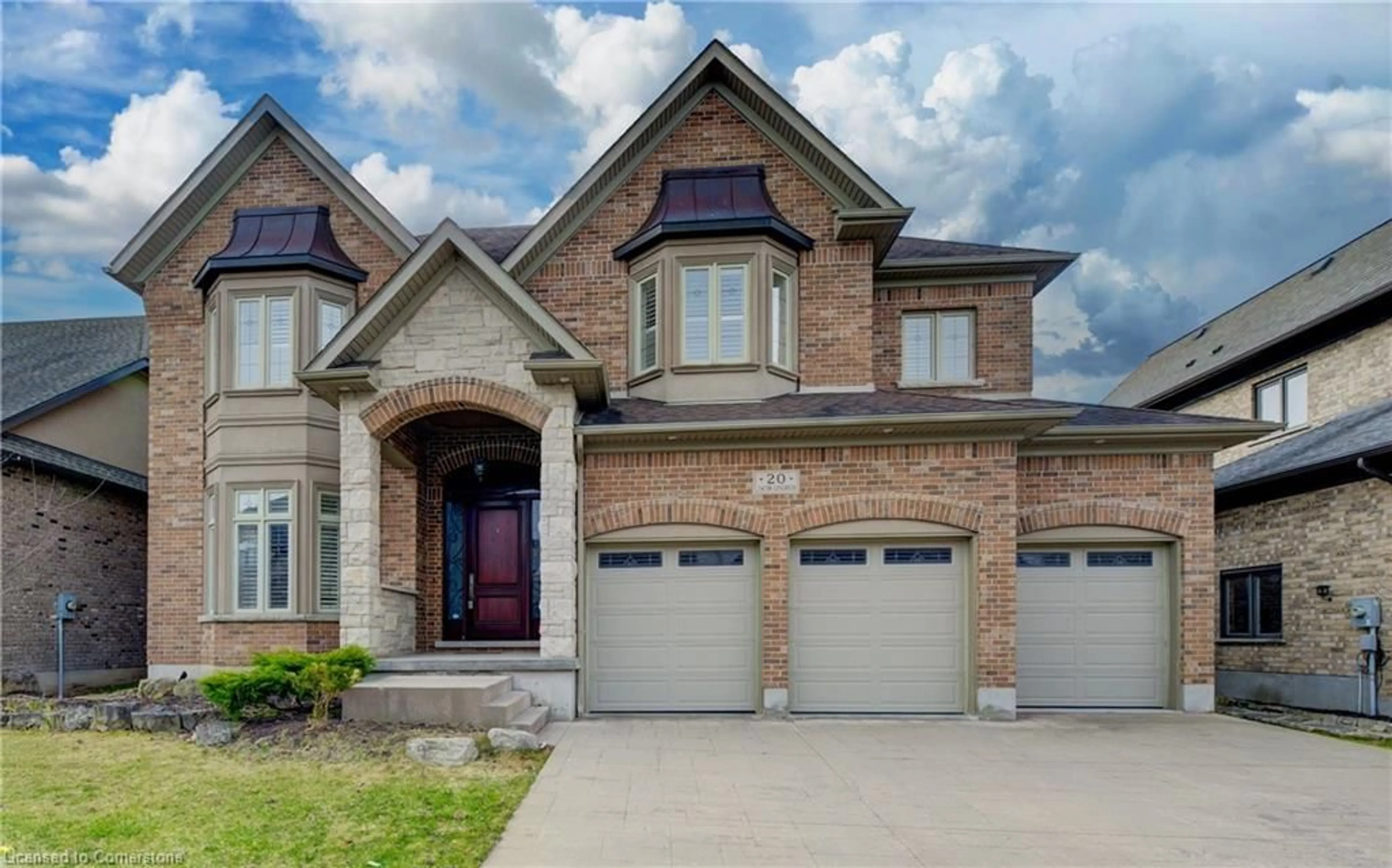 Home with brick exterior material, street for 20 Jacob Gingrich Dr, Kitchener Ontario N2P 2X9