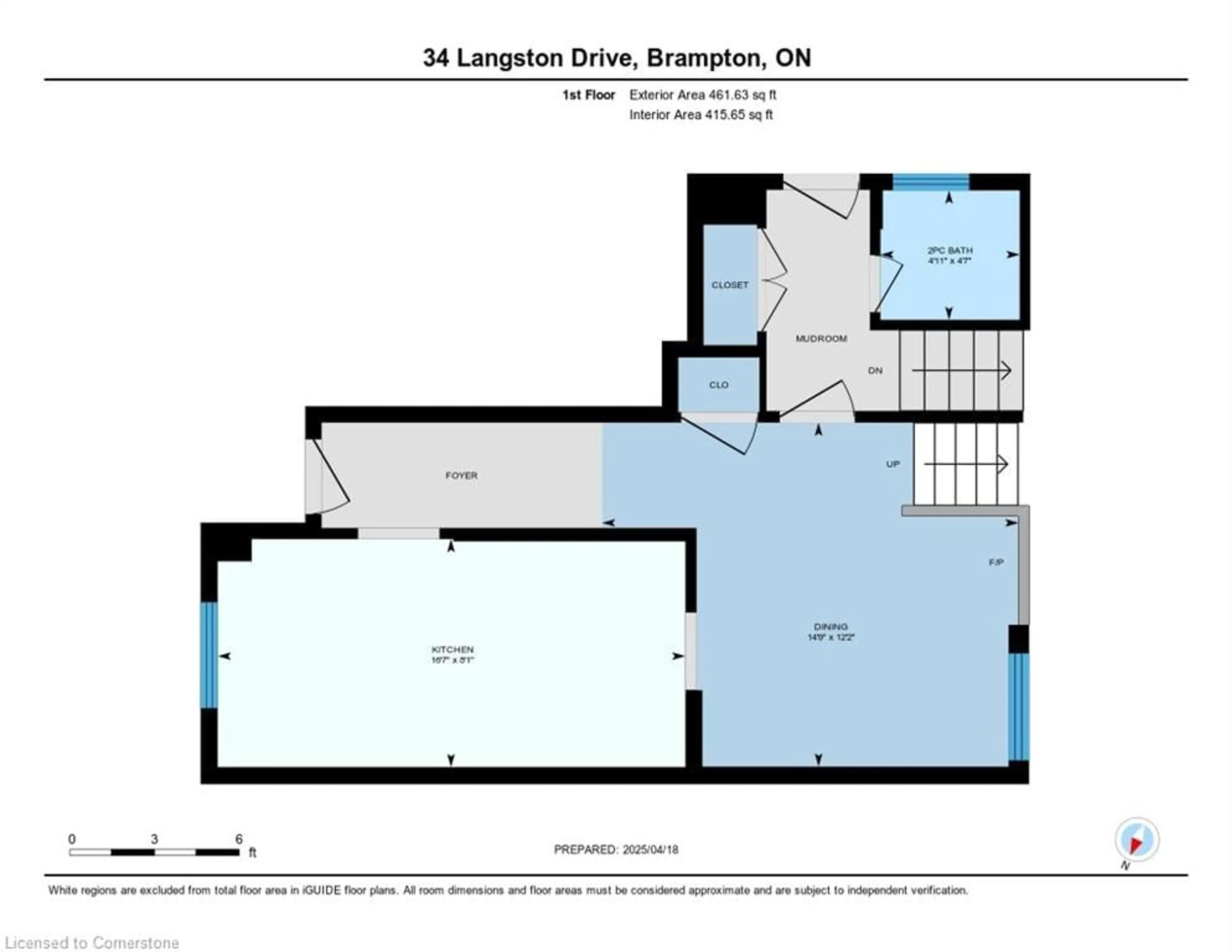 Floor plan for 34 Langston Dr, Brampton Ontario L6V 3W7
