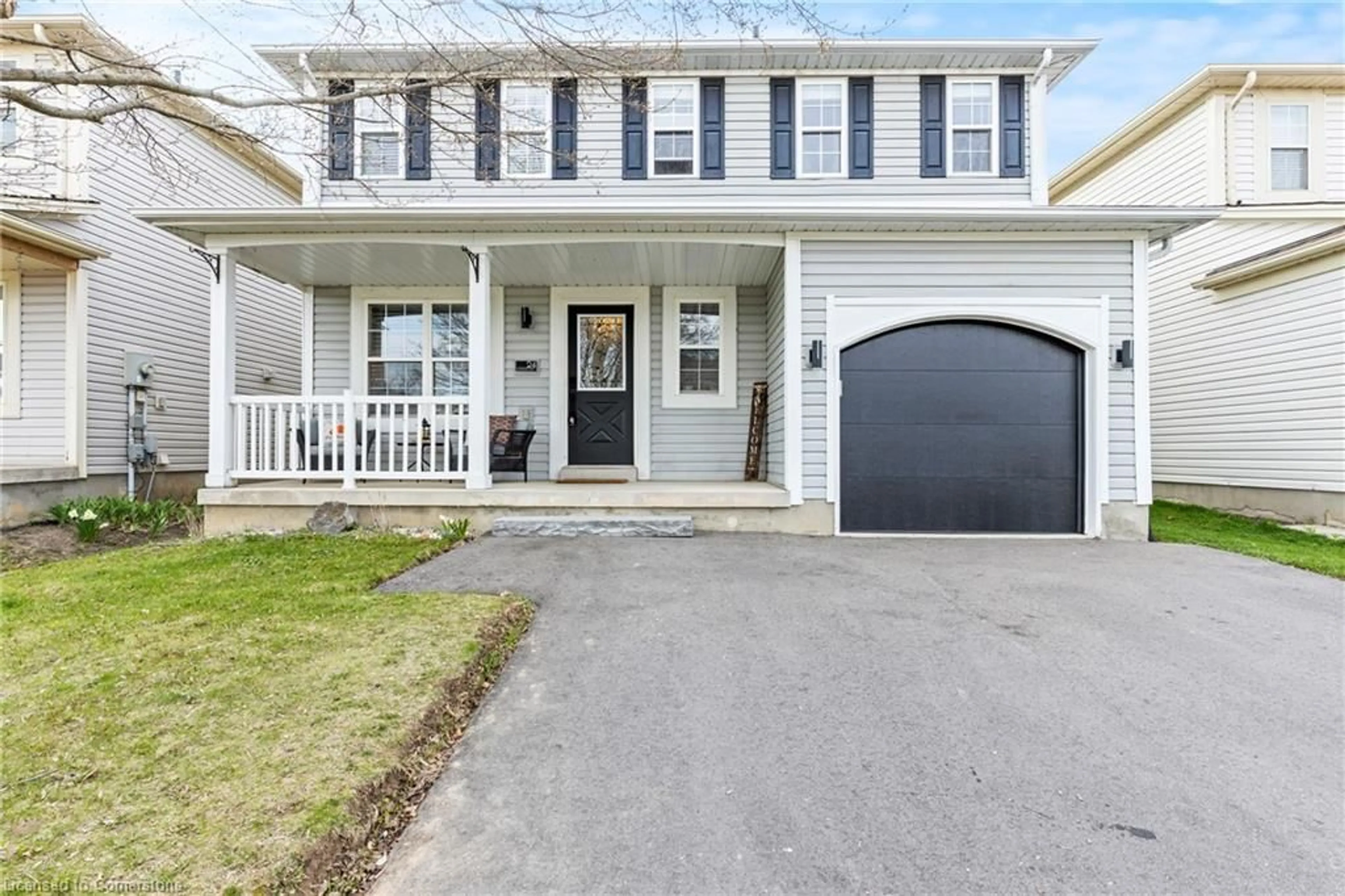 Home with vinyl exterior material, street for 24 Gaydon Way, Brantford Ontario N3T 6P8