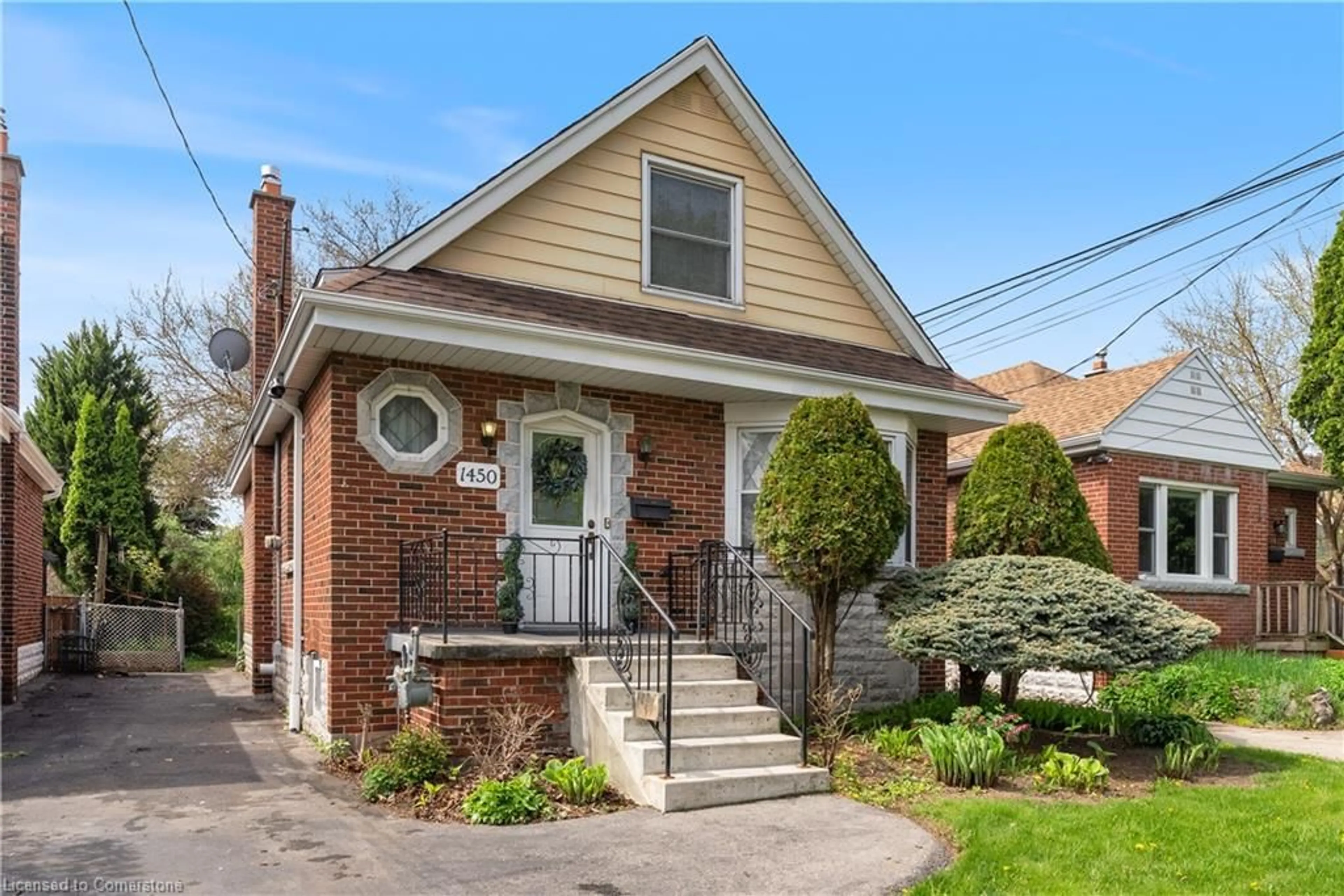 Home with brick exterior material, street for 1450 Monterey Ave, Hamilton Ontario L8K 1P7