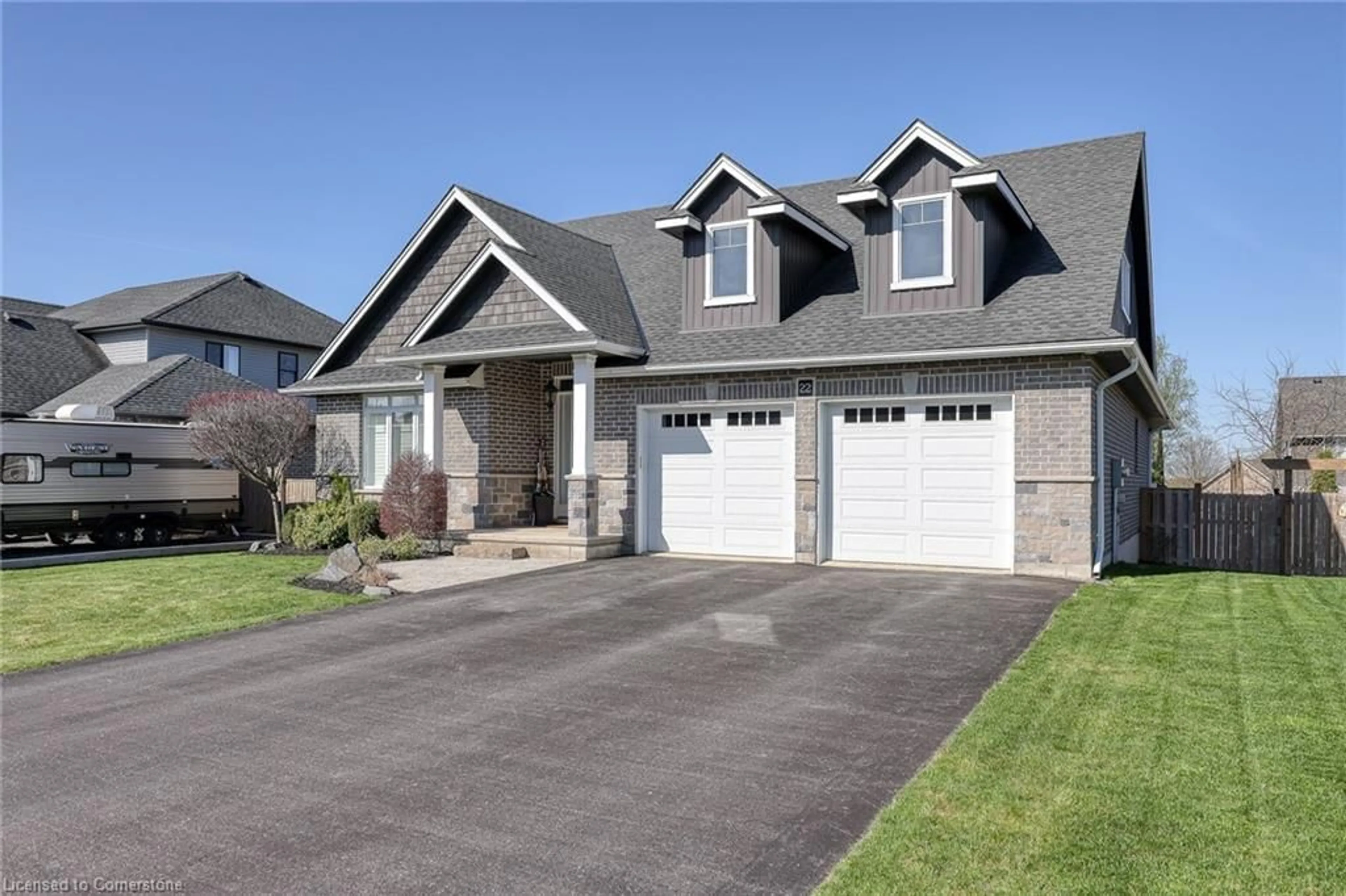 Home with vinyl exterior material, street for 22 Cynthia Ave, Mount Elgin Ontario N0J 1N0