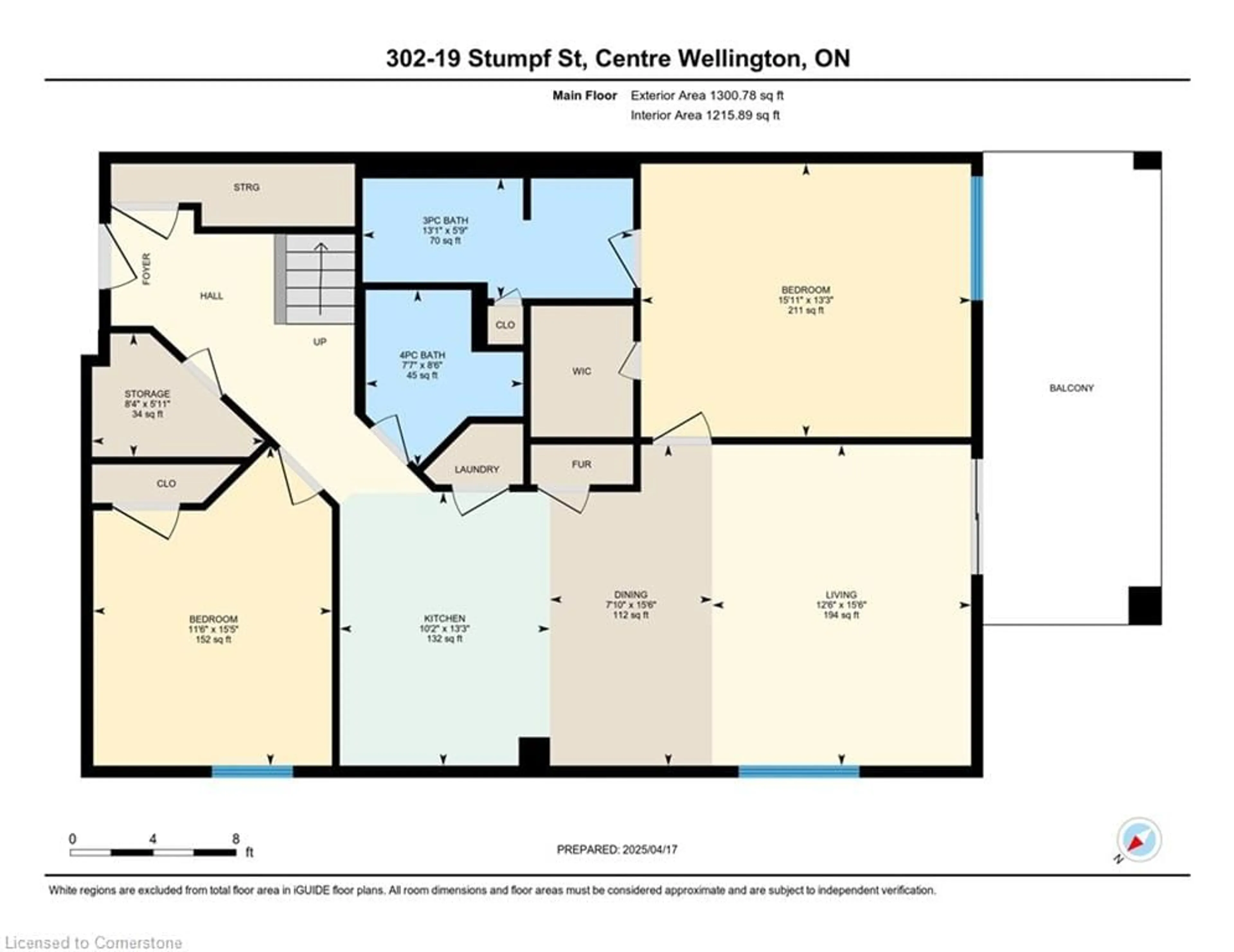 Floor plan for 19 Stumpf St #302, Elora Ontario N0B 1S0