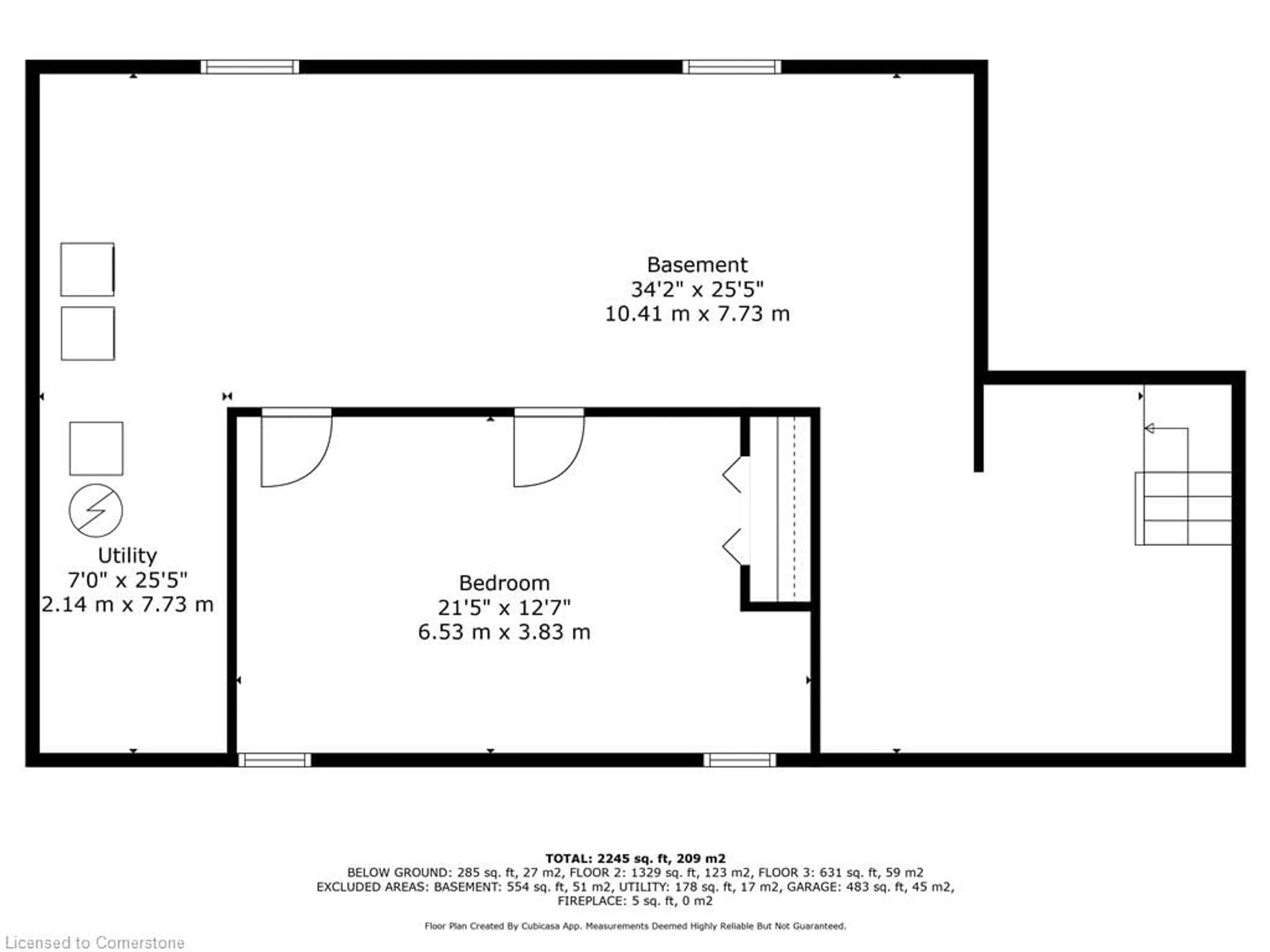 Floor plan for 2 Buena St, Port Dover Ontario N0A 1N7