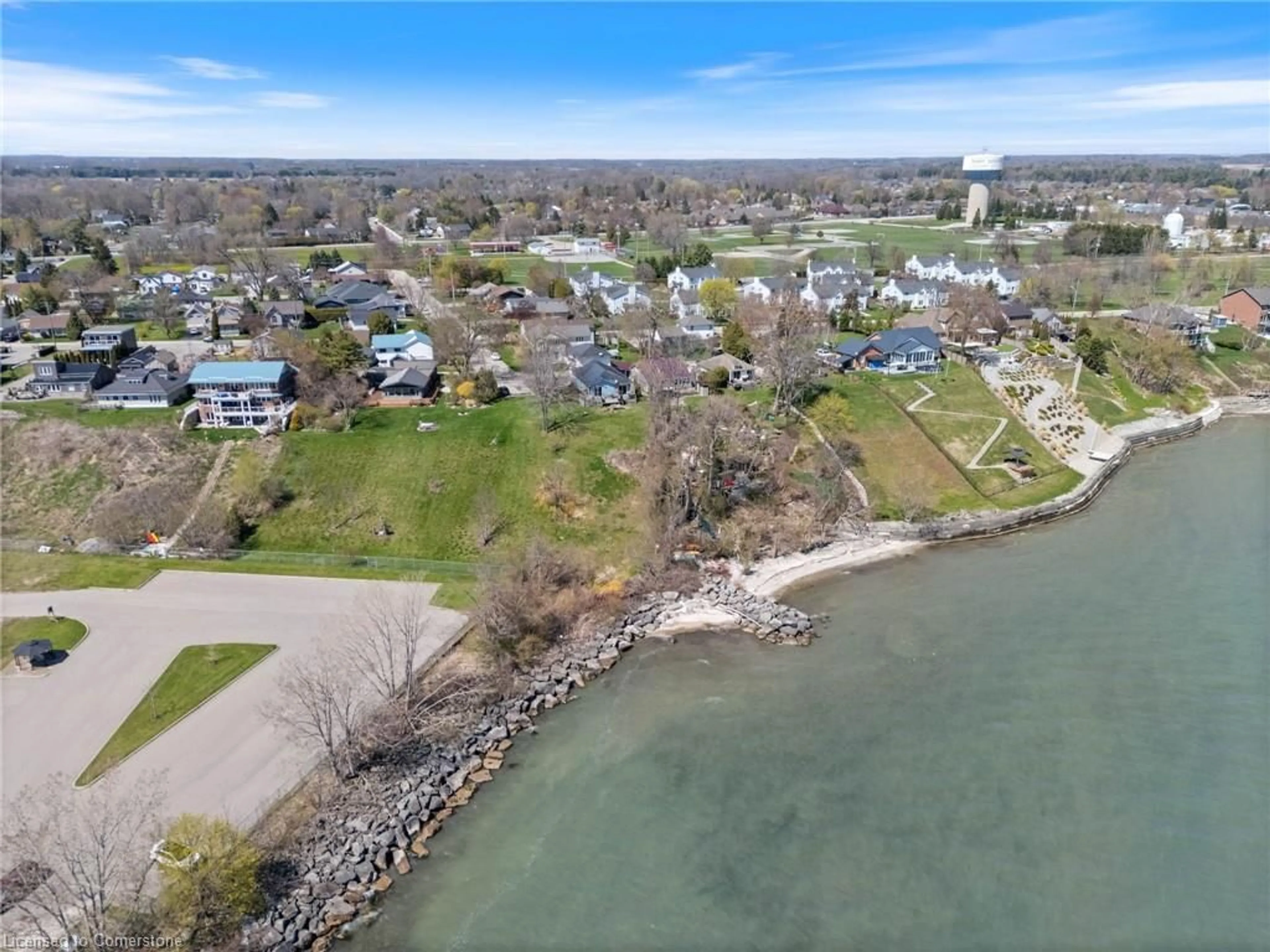 A pic from outside/outdoor area/front of a property/back of a property/a pic from drone, water/lake/river/ocean view for 2 Buena St, Port Dover Ontario N0A 1N7