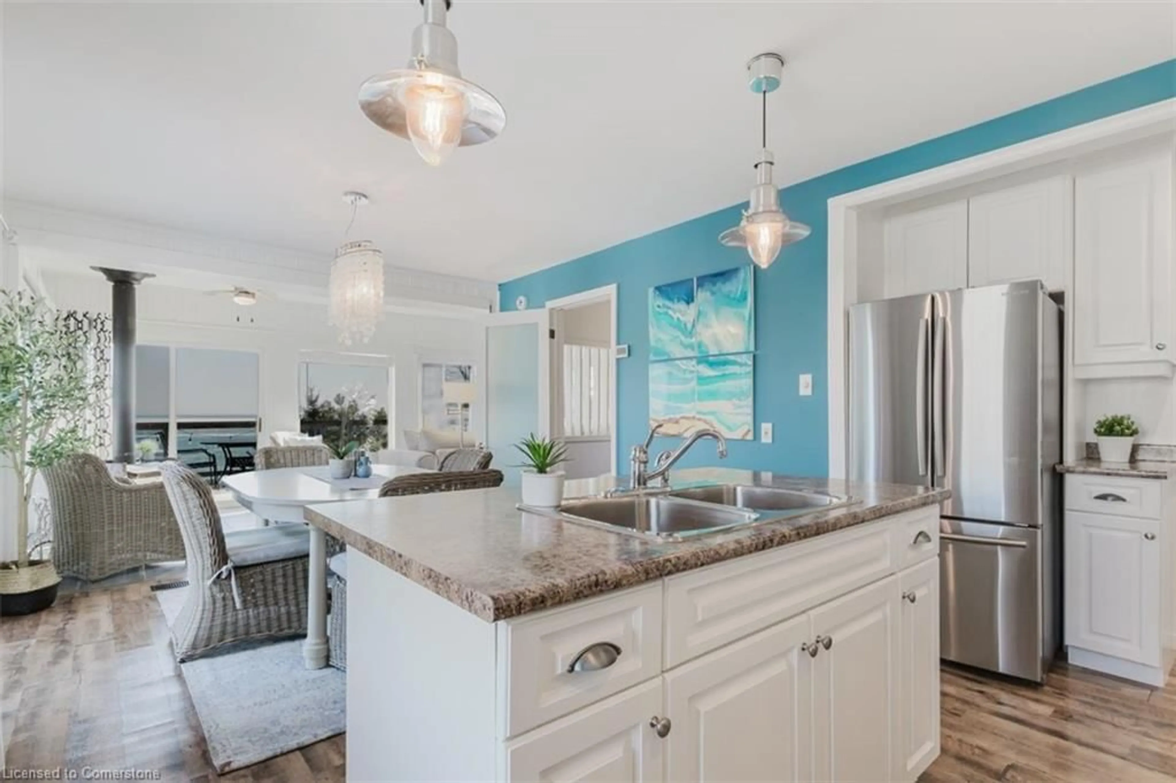Open concept kitchen, ceramic/tile floor for 106 Brown St, Port Dover Ontario N0A 1N7
