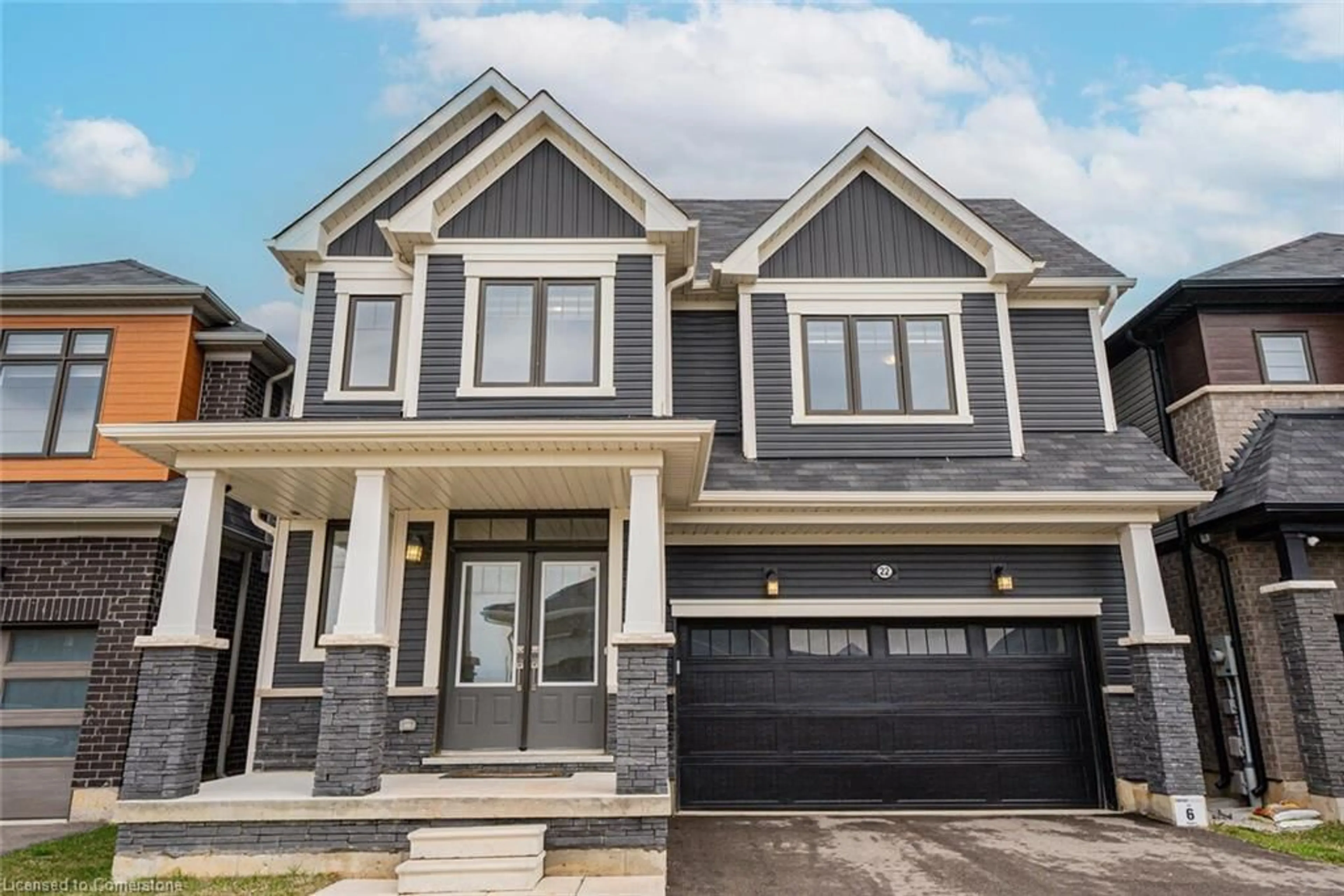 Home with brick exterior material, street for 22 Oaktree Dr, Caledonia Ontario N3W 0E6