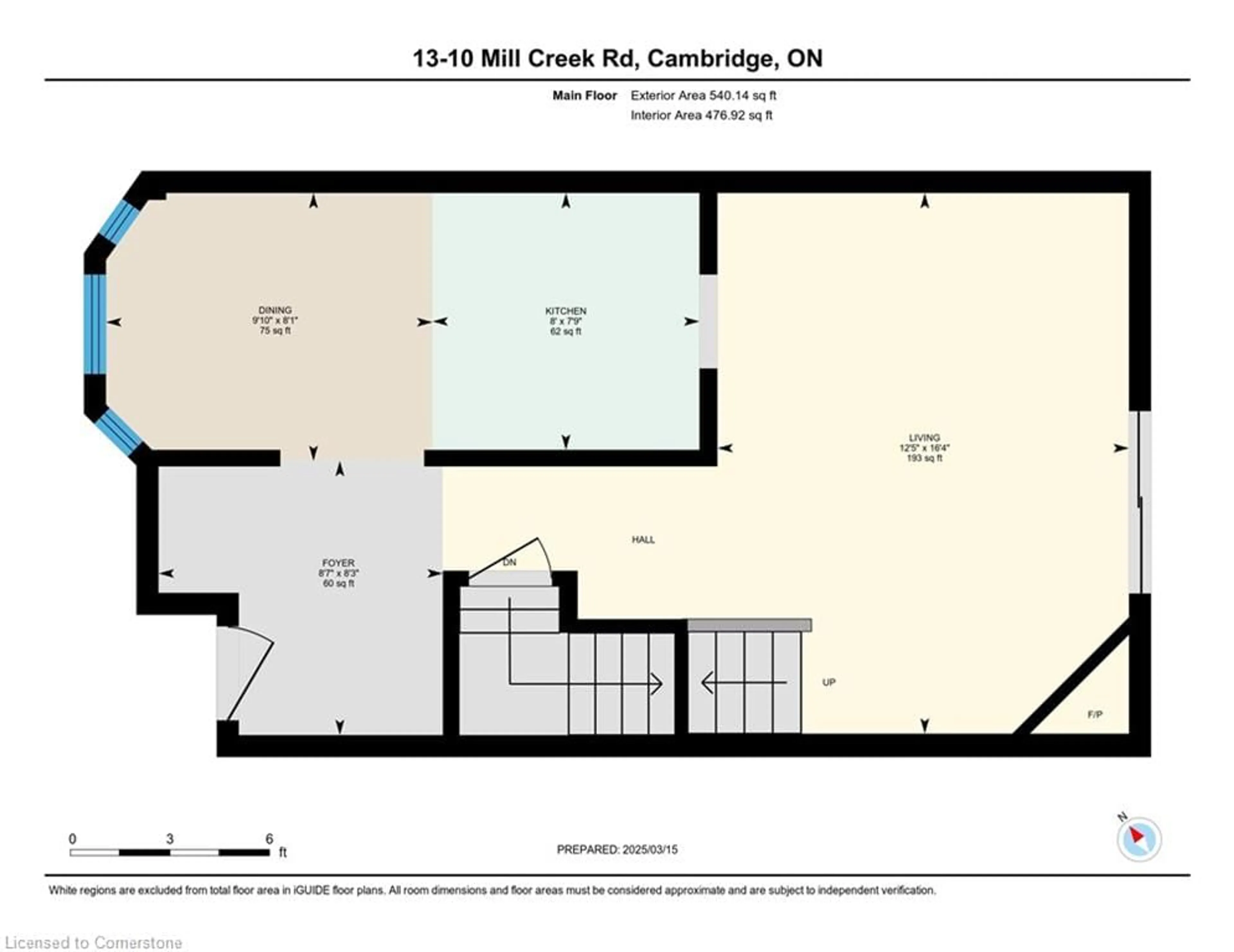Floor plan for 10 Mill Creek Rd #13, Cambridge Ontario N1R 1J6