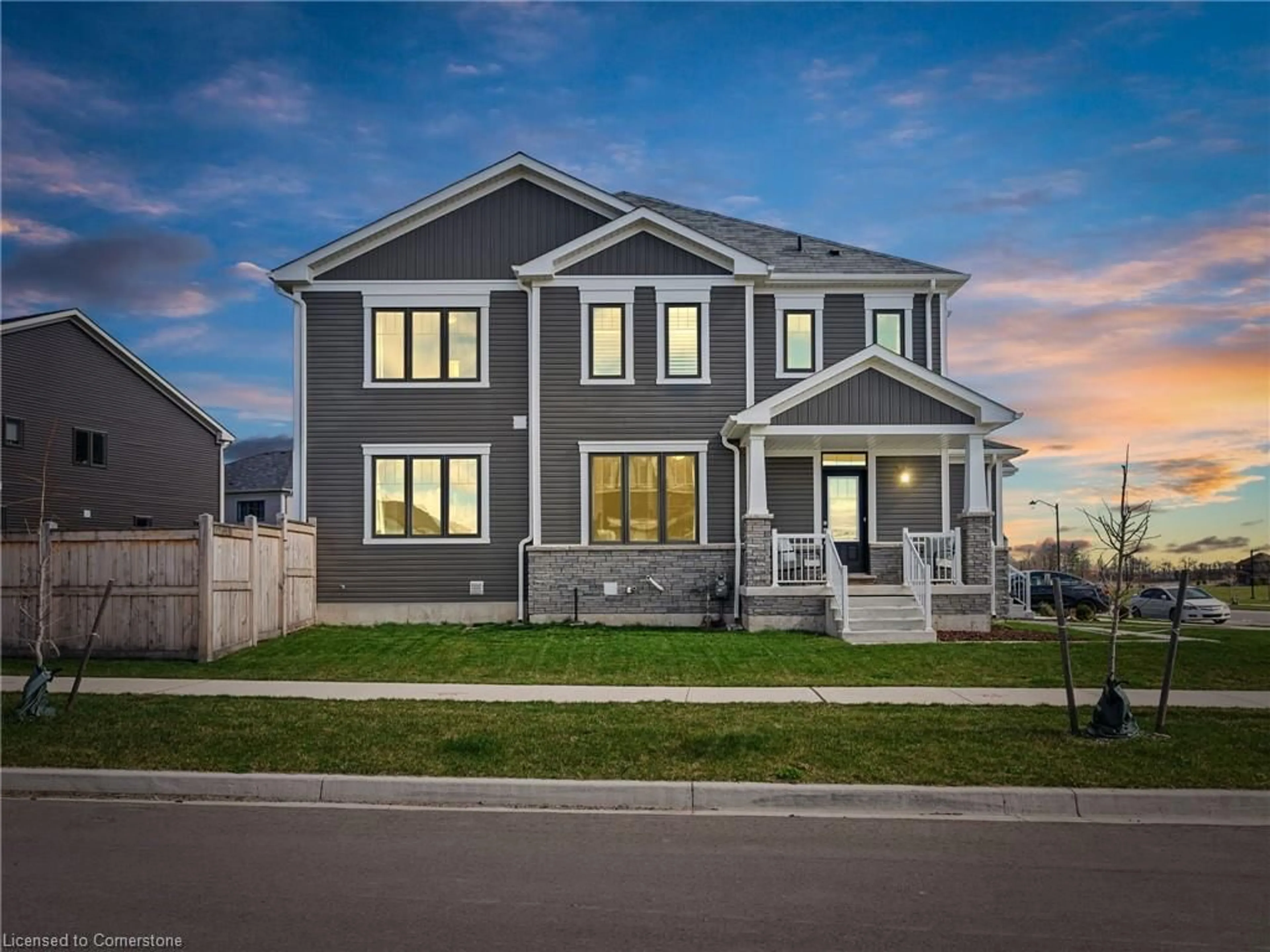 Home with vinyl exterior material, street for 170 Whithorn Crescent, Caledonia Ontario N3W 0G7