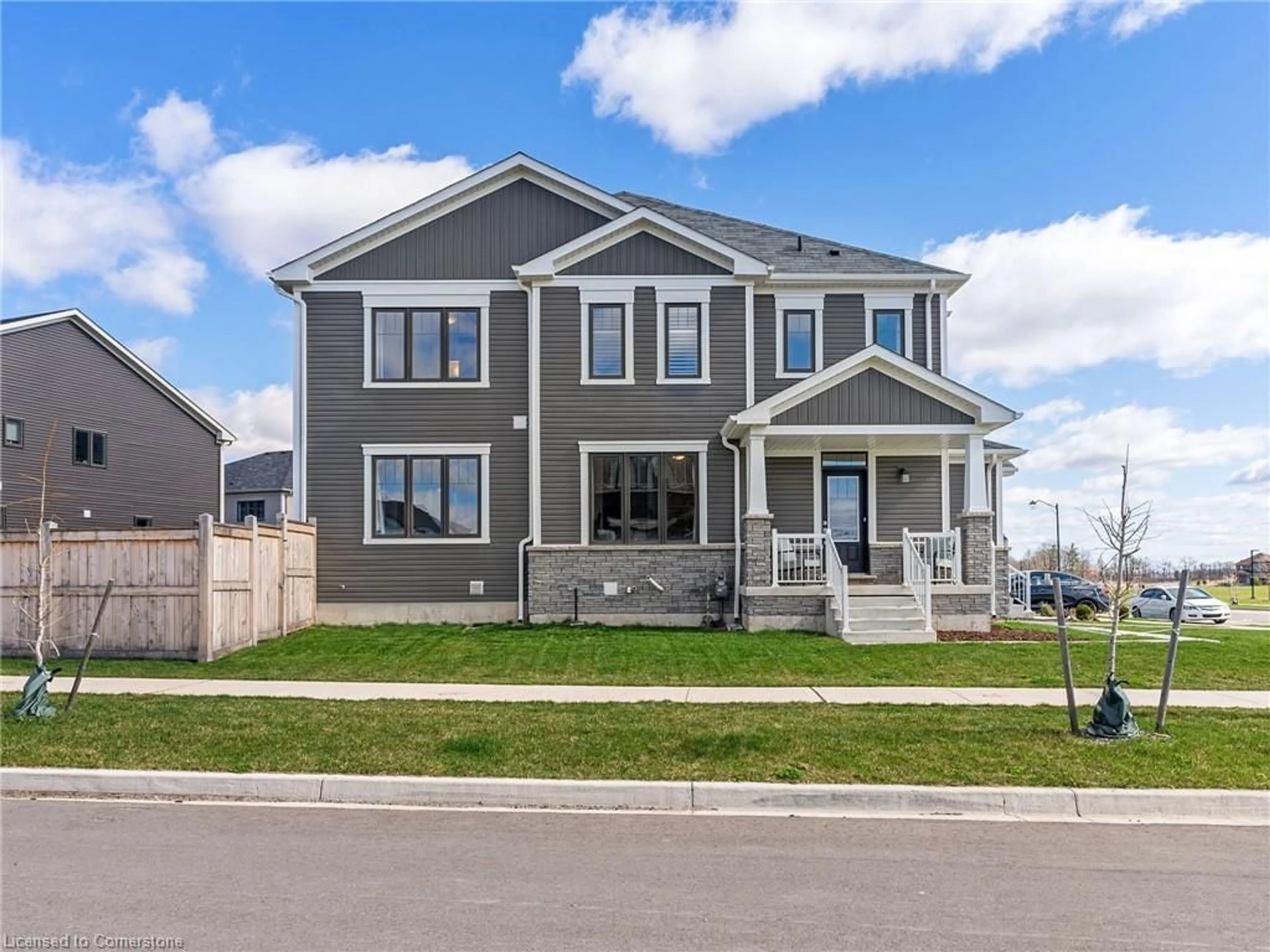 Home with vinyl exterior material, street for 170 Whithorn Crescent, Caledonia Ontario N3W 0G7