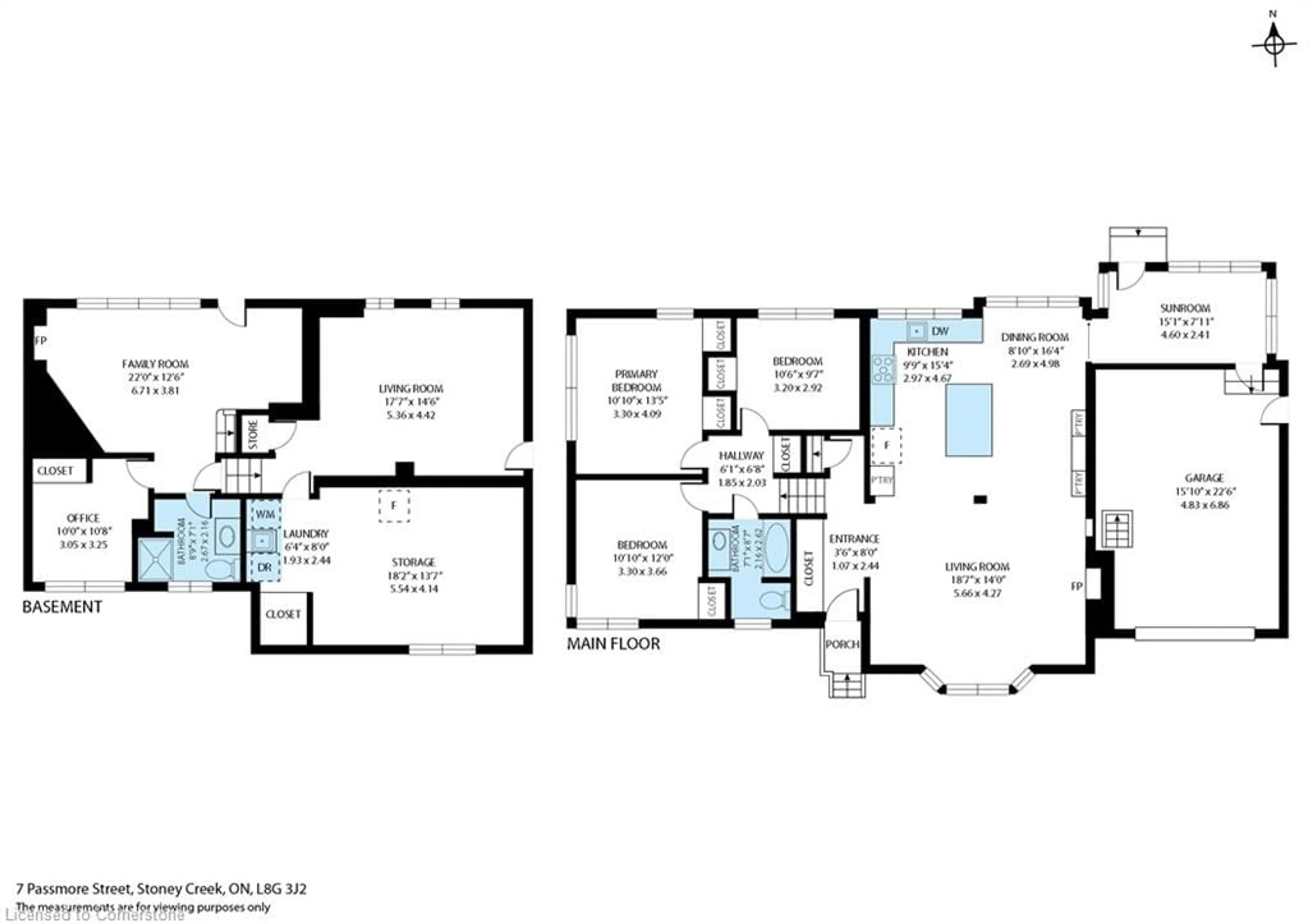 Floor plan for 7 Passmore St, Stoney Creek Ontario L8G 3J2
